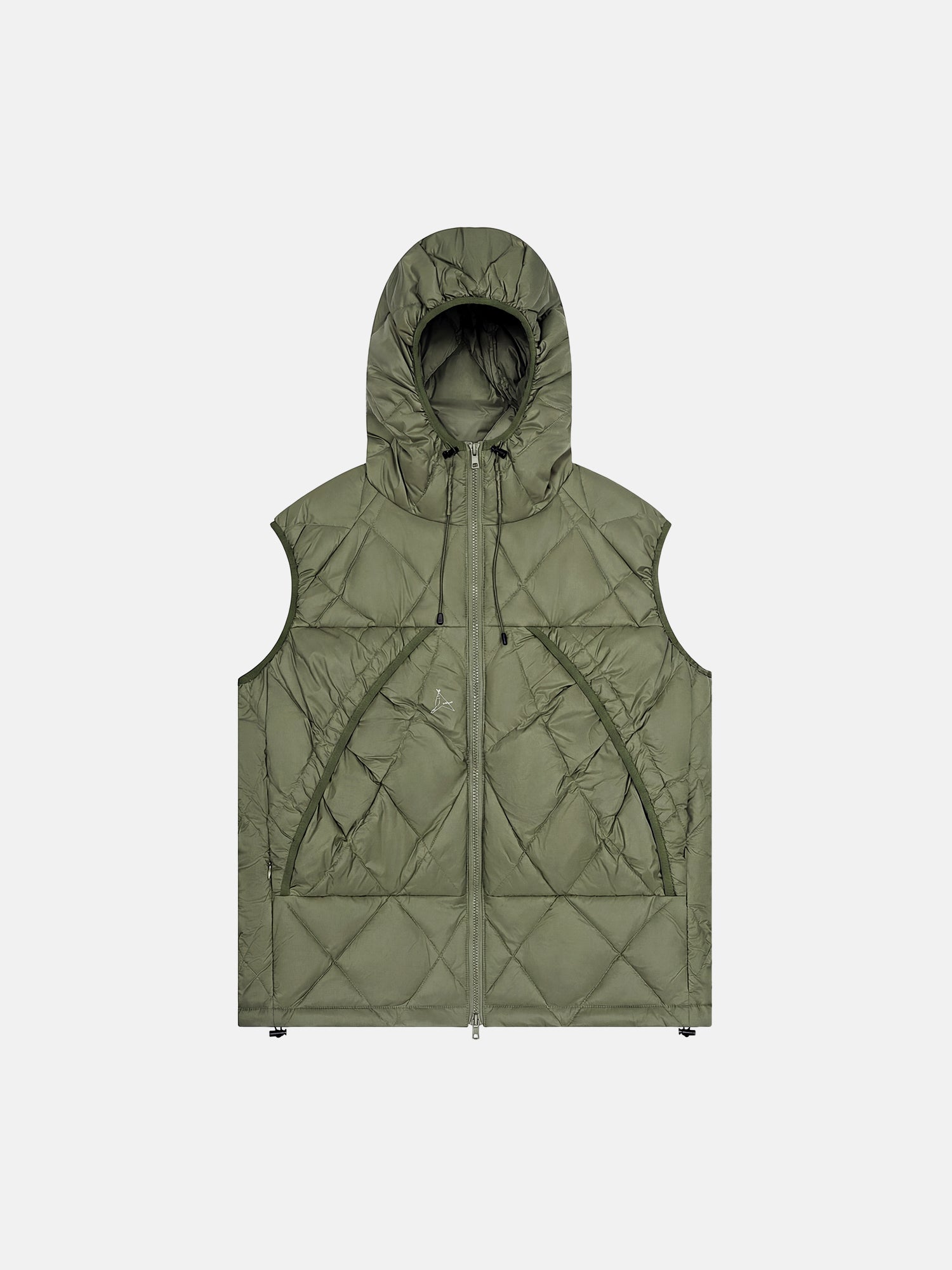 Glacier Diamond Quilt Hooded Vest