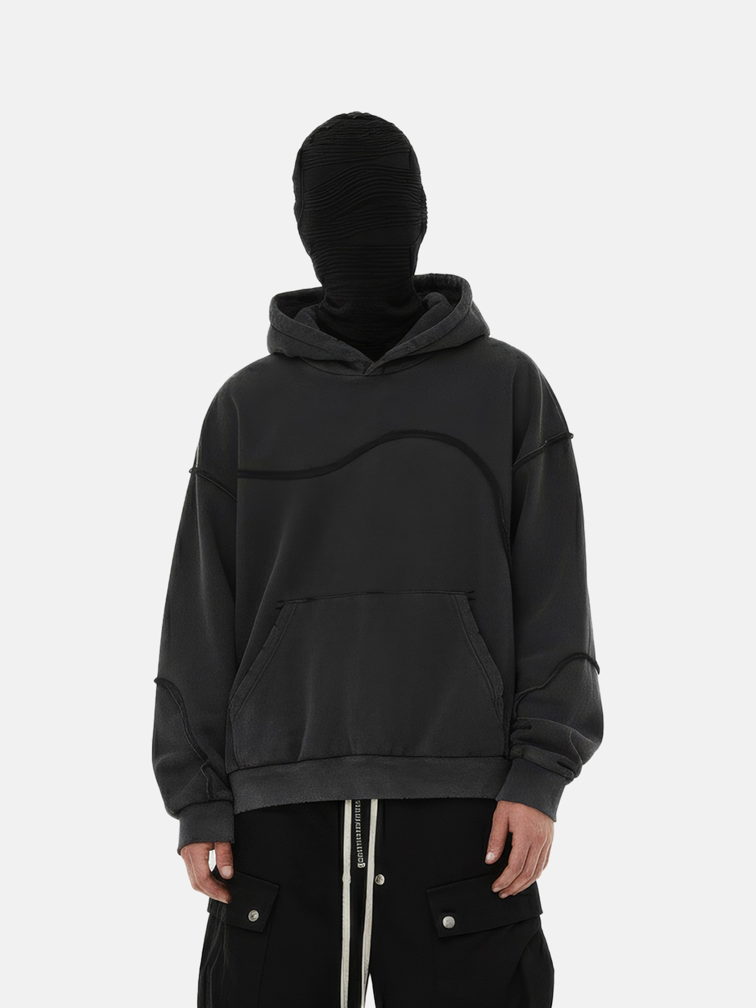 Sudadera con capucha Black Wave Seam