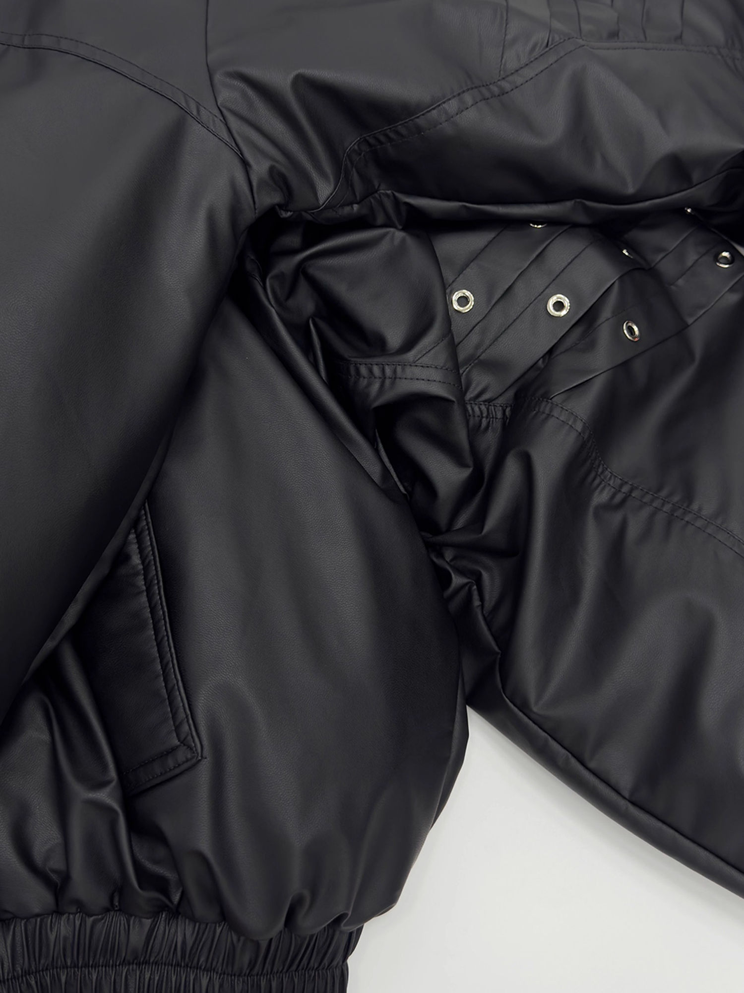 Zwarte Gewatteerde Hoodie Jas