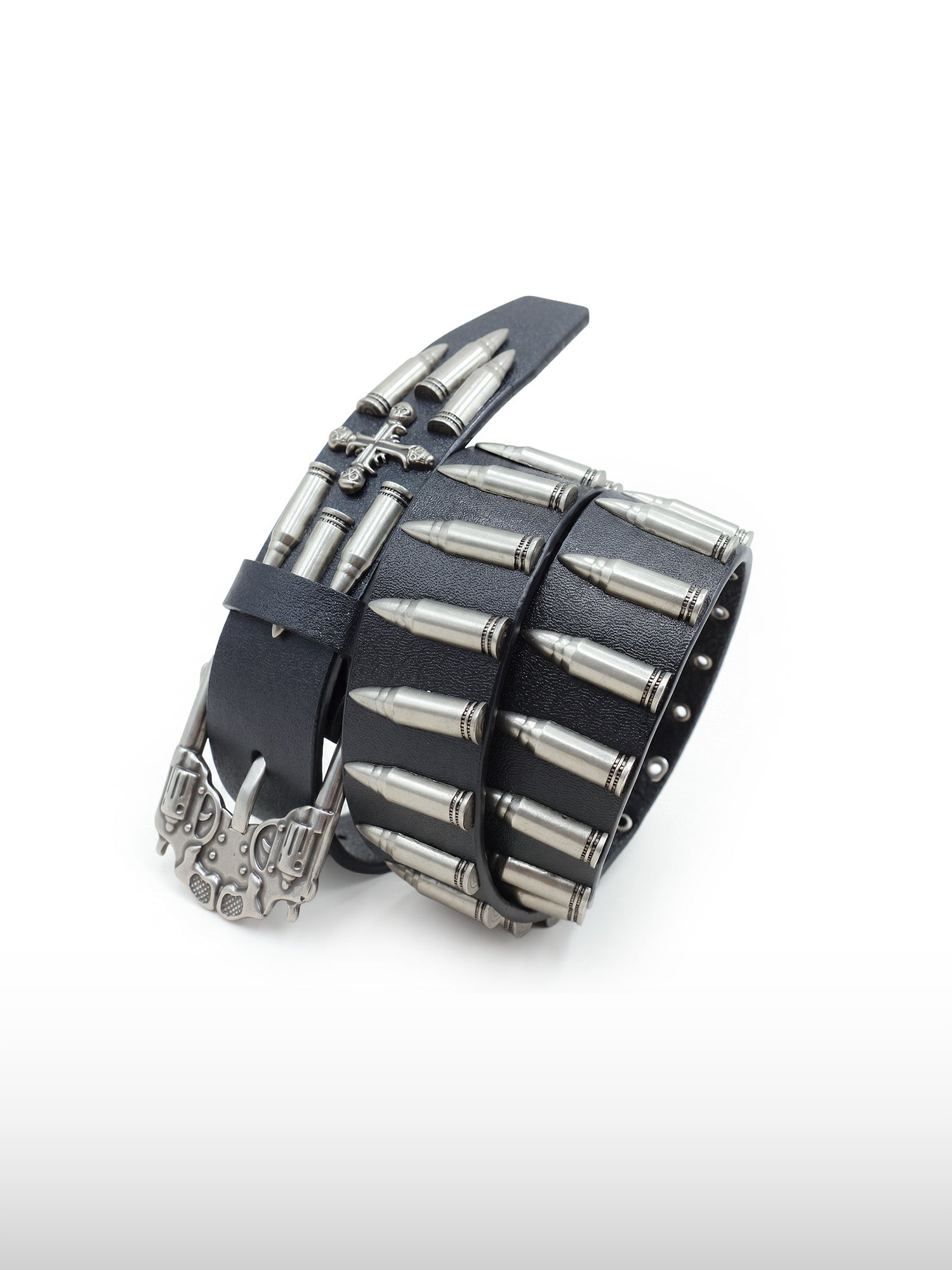 Bullet Revolver Leather Belt