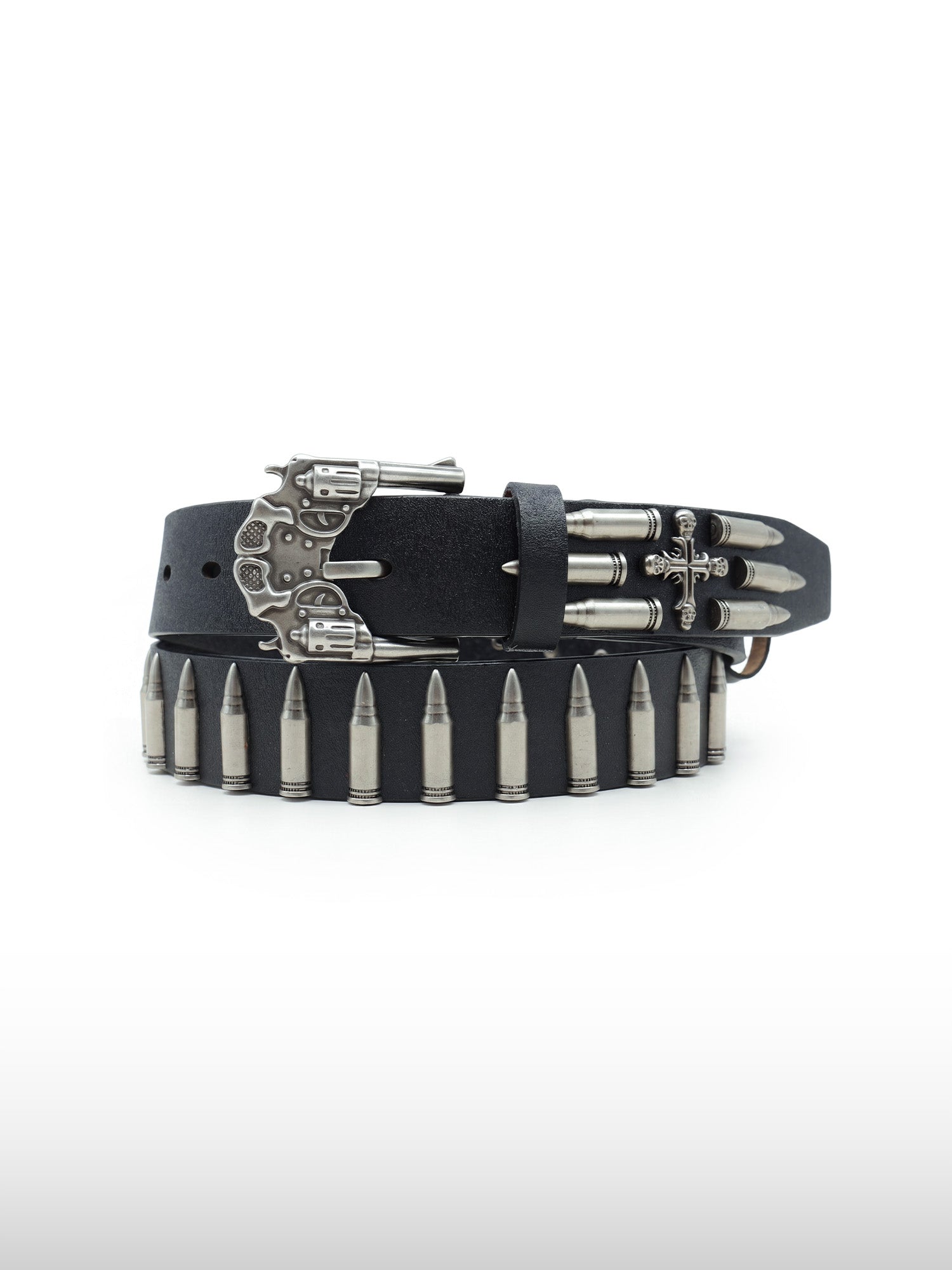 Bullet Revolver Leather Belt
