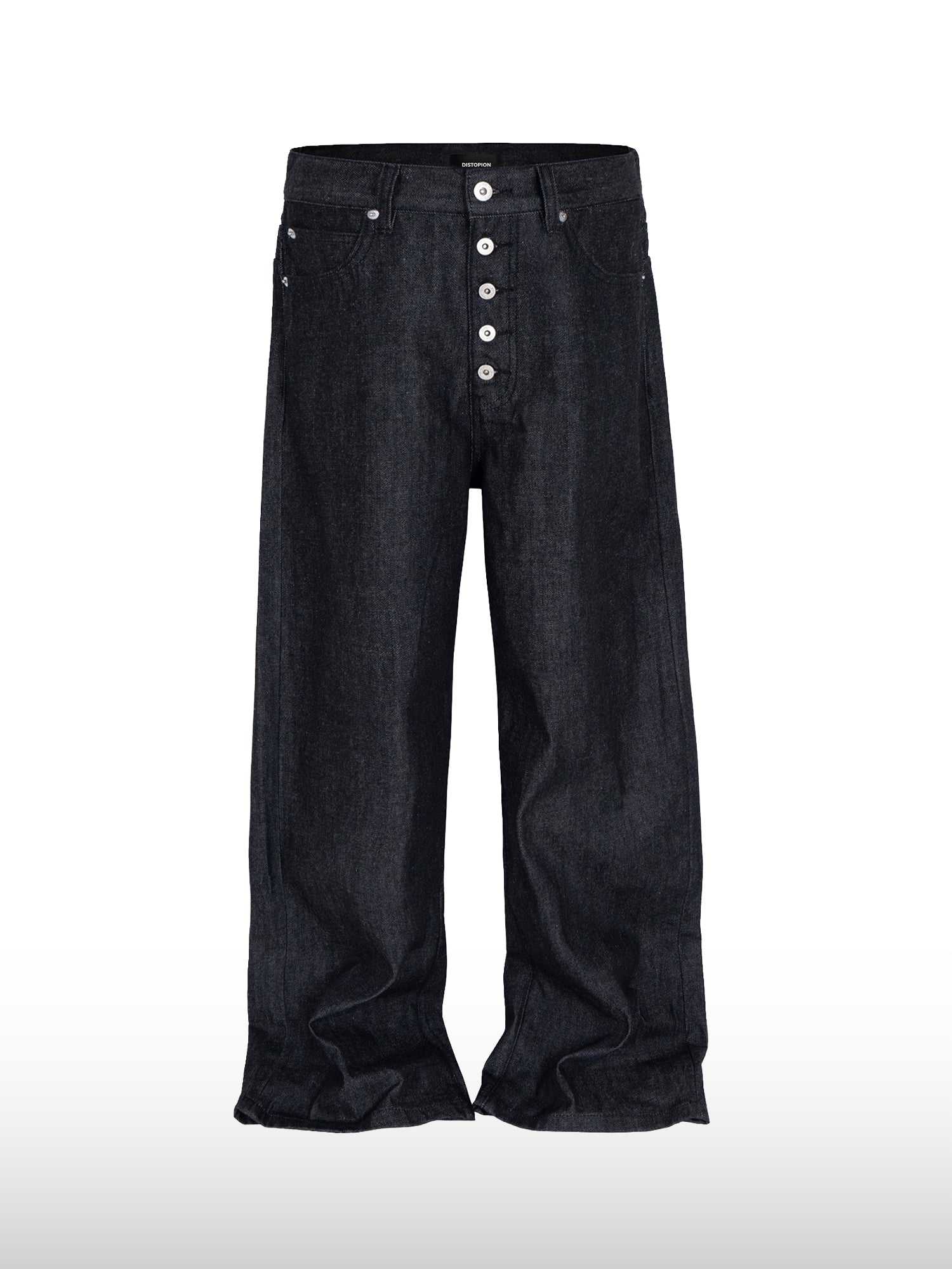 Wijde jeans met knoopsluiting