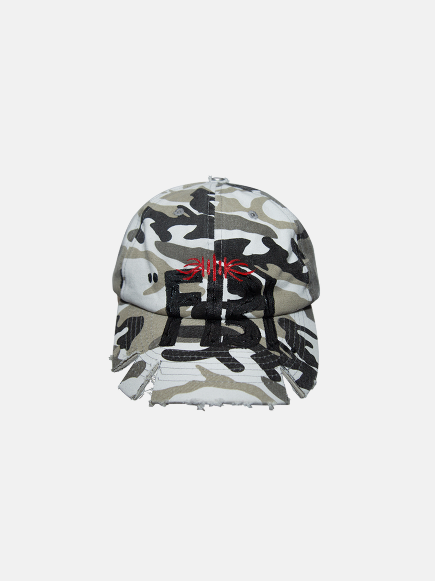 Cappellino con scritta mimetica