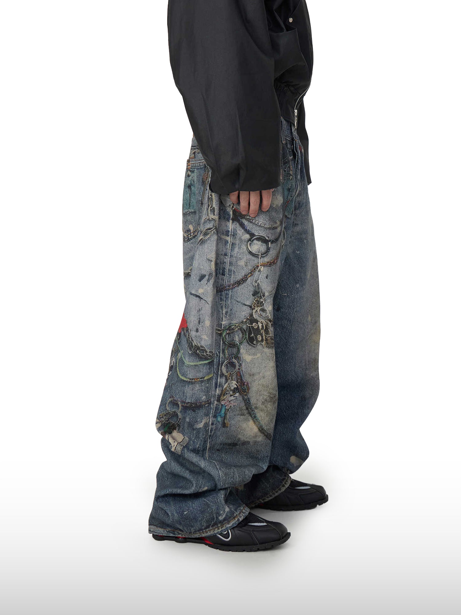 Chain Artifact-jeans