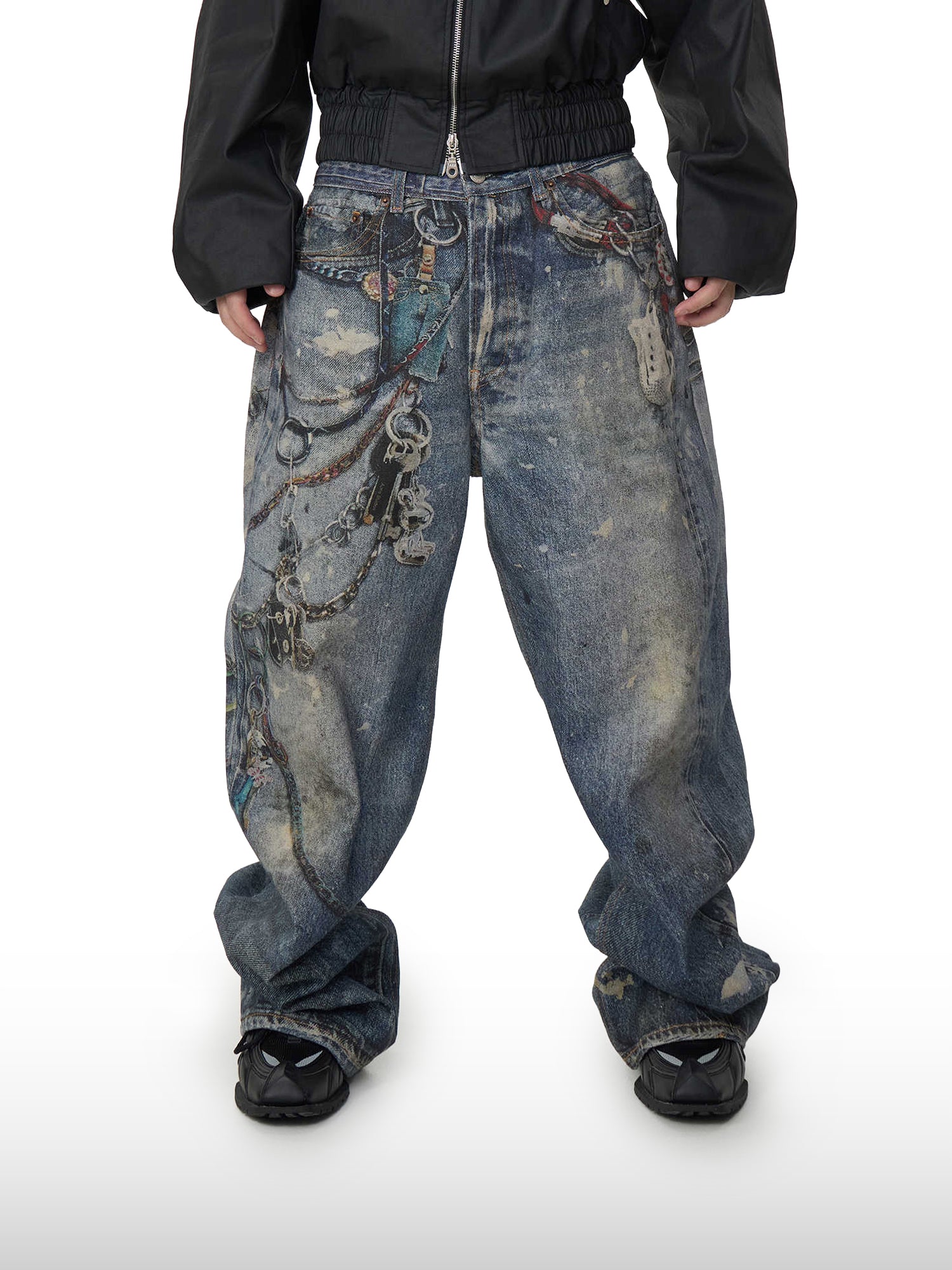 Chain Artifact-jeans