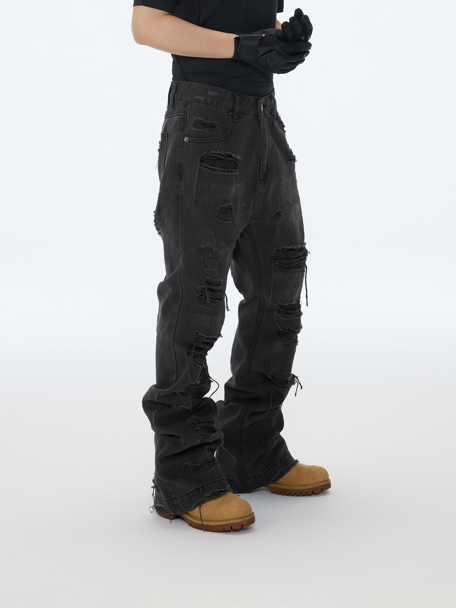 Charcoal Rip Jeans