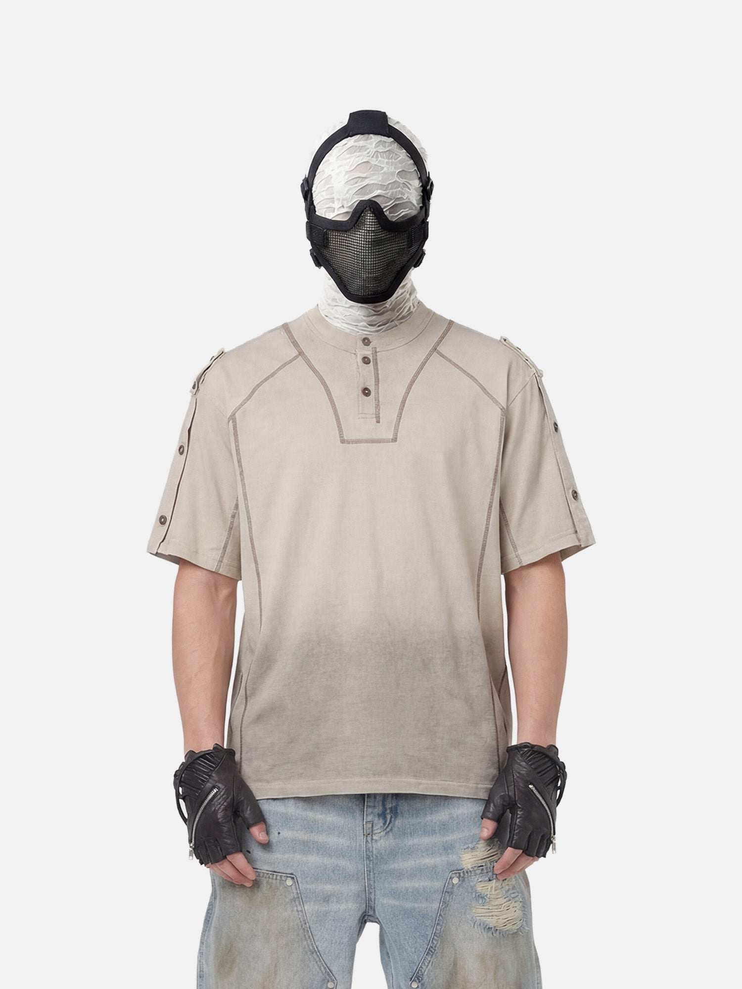 T-shirt Henley dégradé Cipher