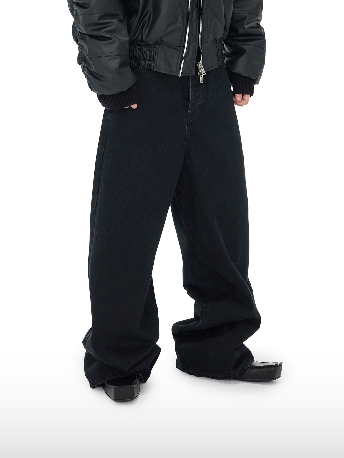 Jeans larghi neri classici