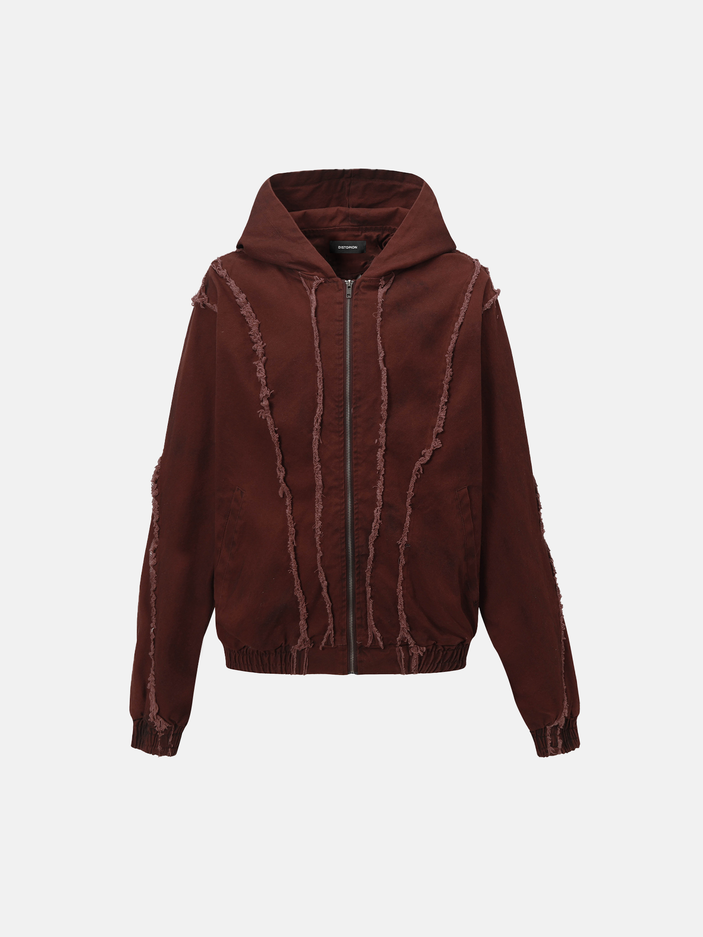 Veste Sweat à Capuche Effilochée Urbaine