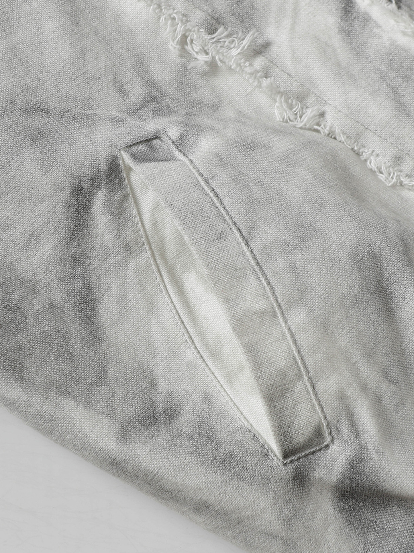 Veste Sweat à Capuche Effilochée Urbaine