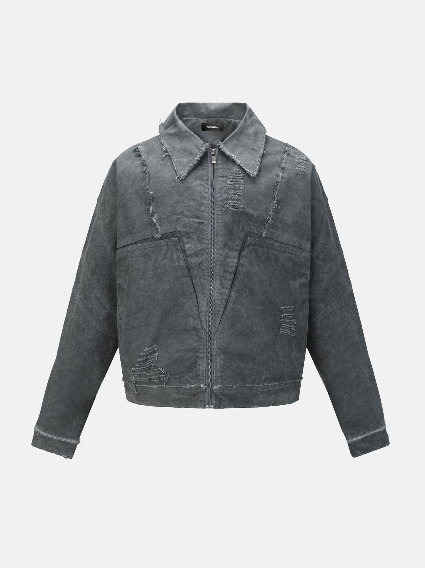 Giacca in denim usurata