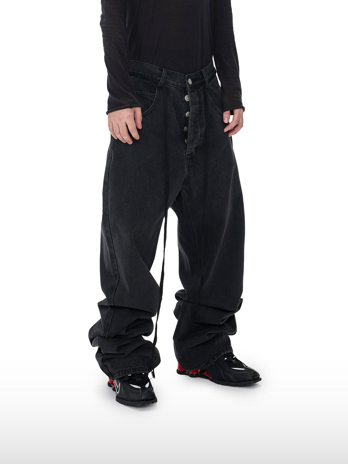 Drape Black Jeans