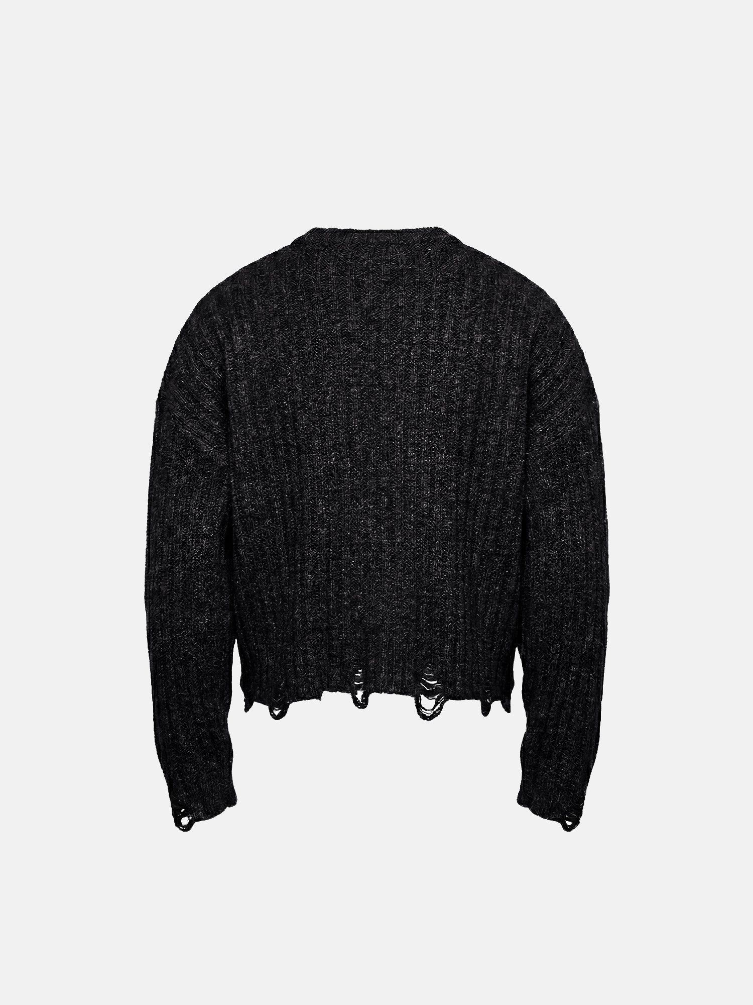 Suéter corto con borde deshilachado