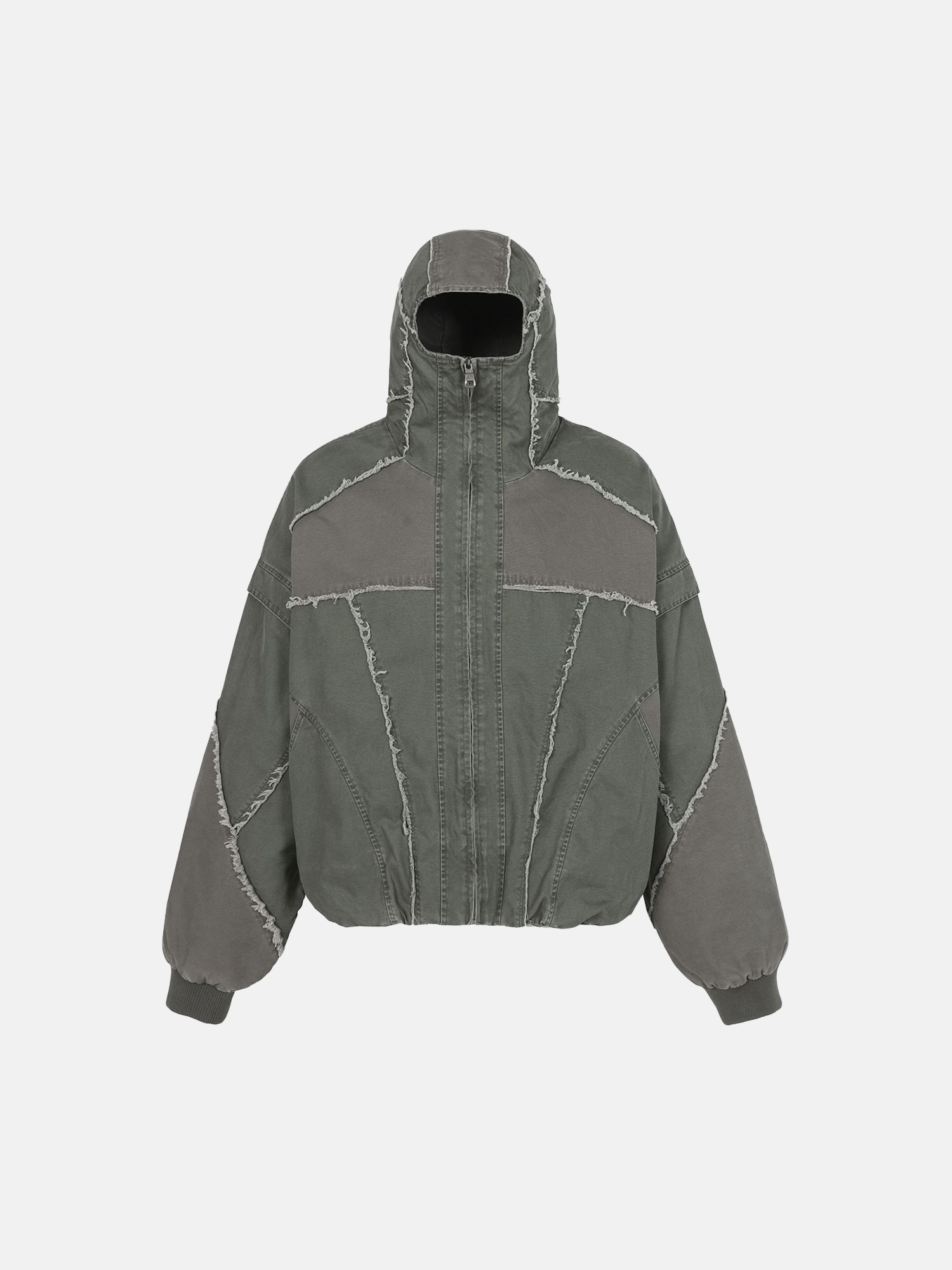 Chaqueta con Costuras Deshilachadas