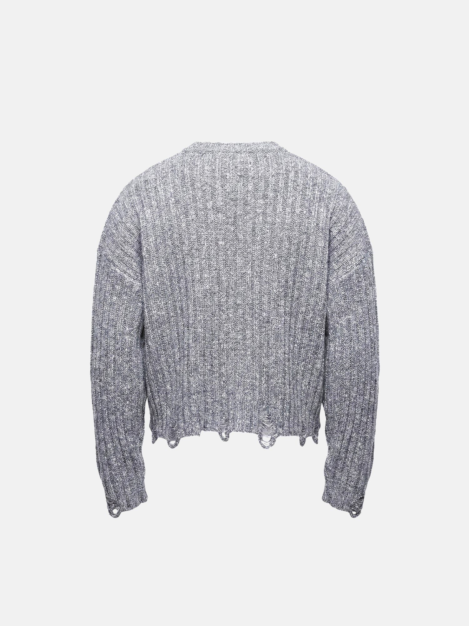 Suéter corto con borde deshilachado