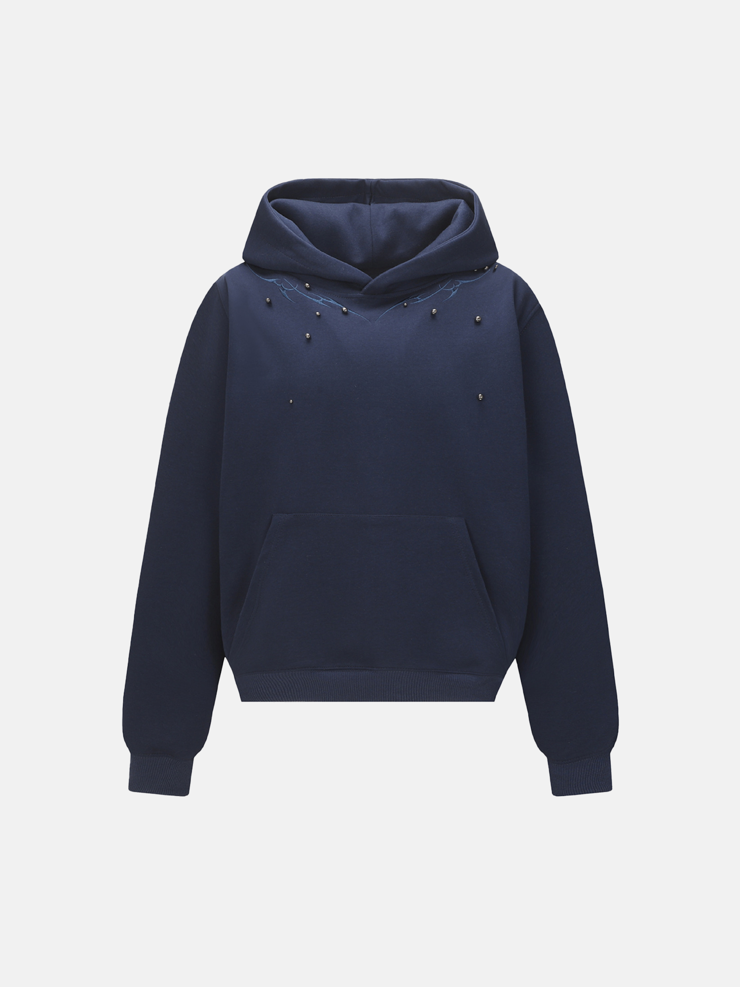 Bluza z kapturem z ćwiekami z przodu i z tyłu