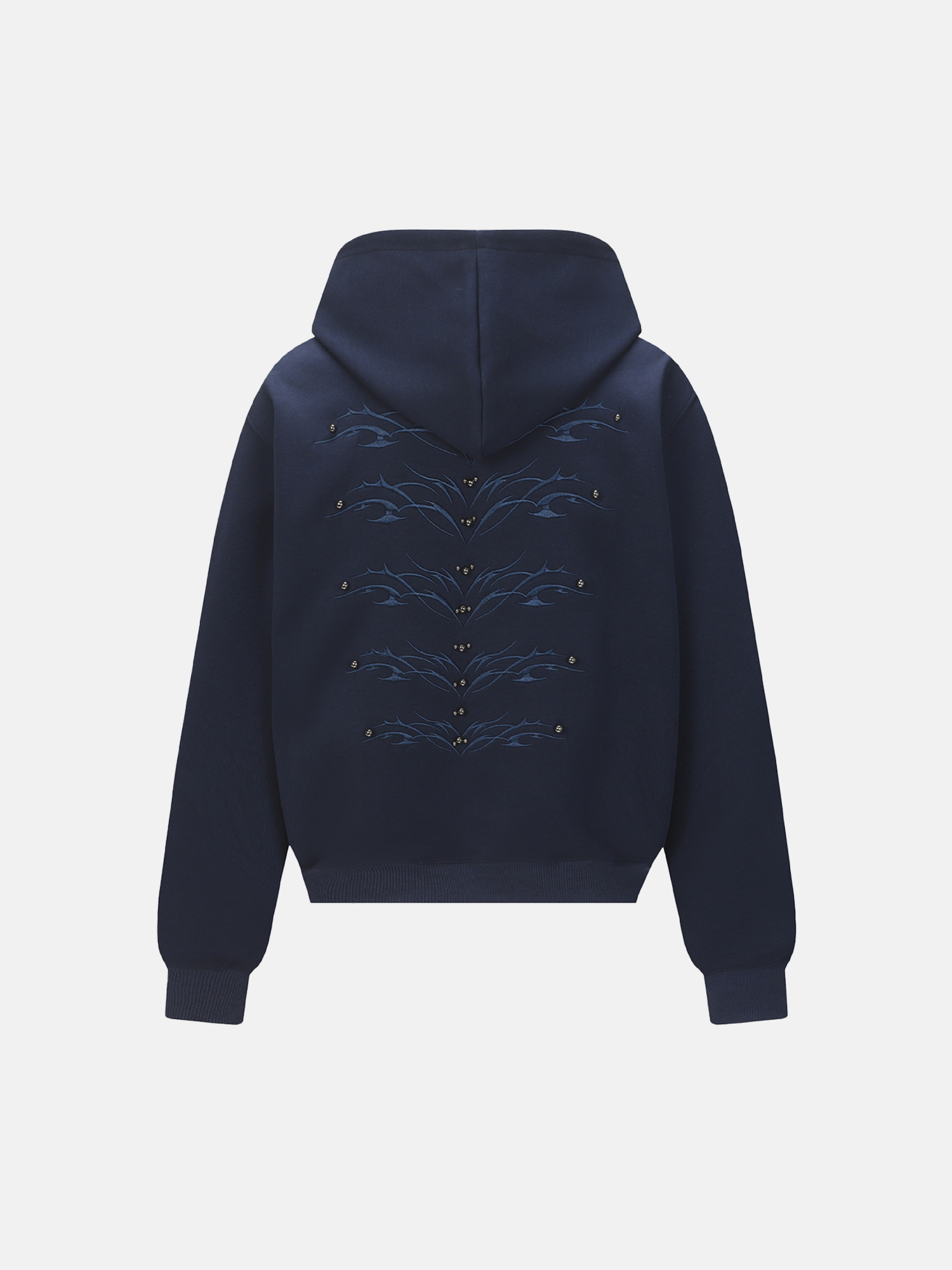 Bluza z kapturem z ćwiekami z przodu i z tyłu