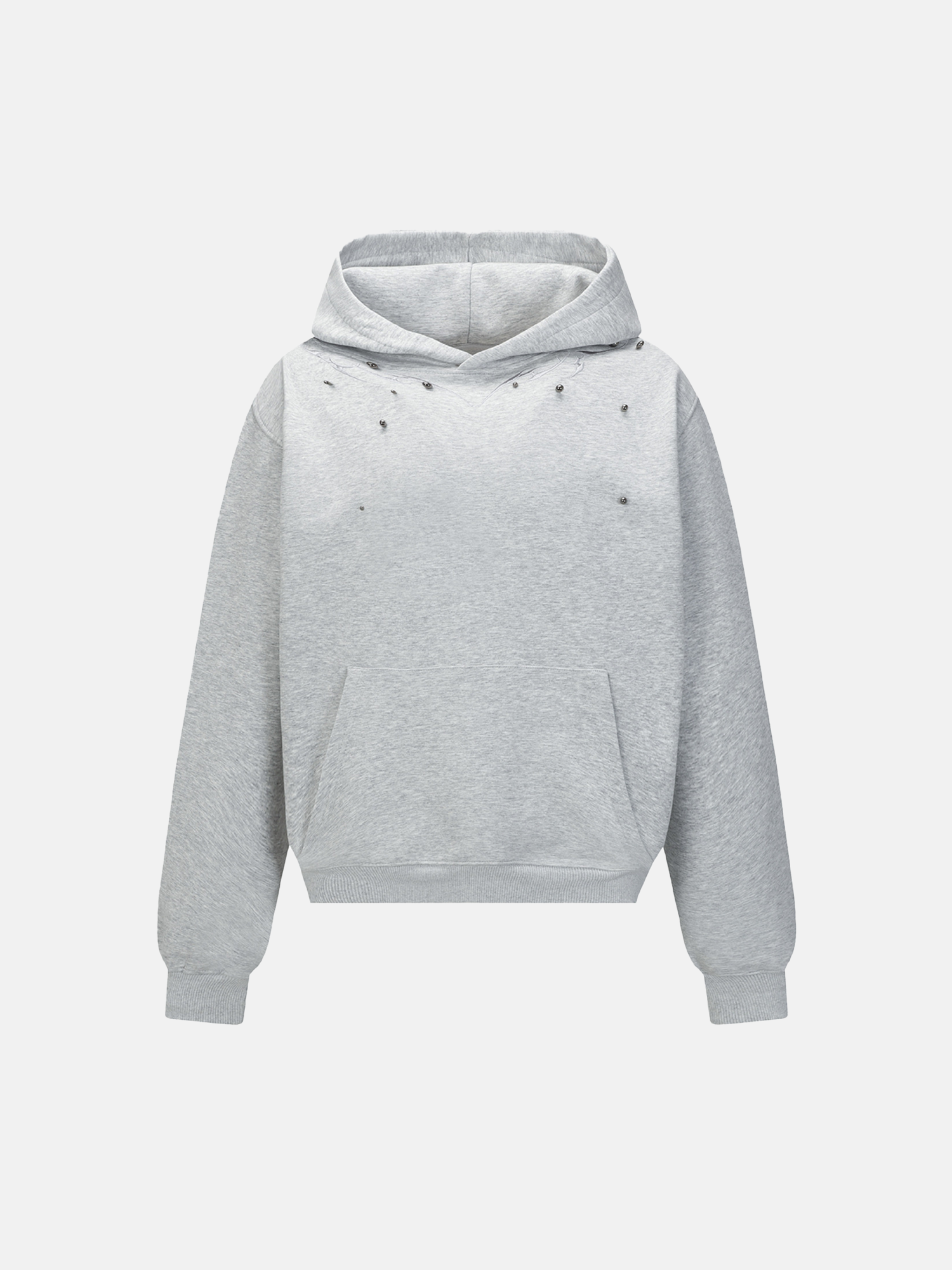Bluza z kapturem z ćwiekami z przodu i z tyłu