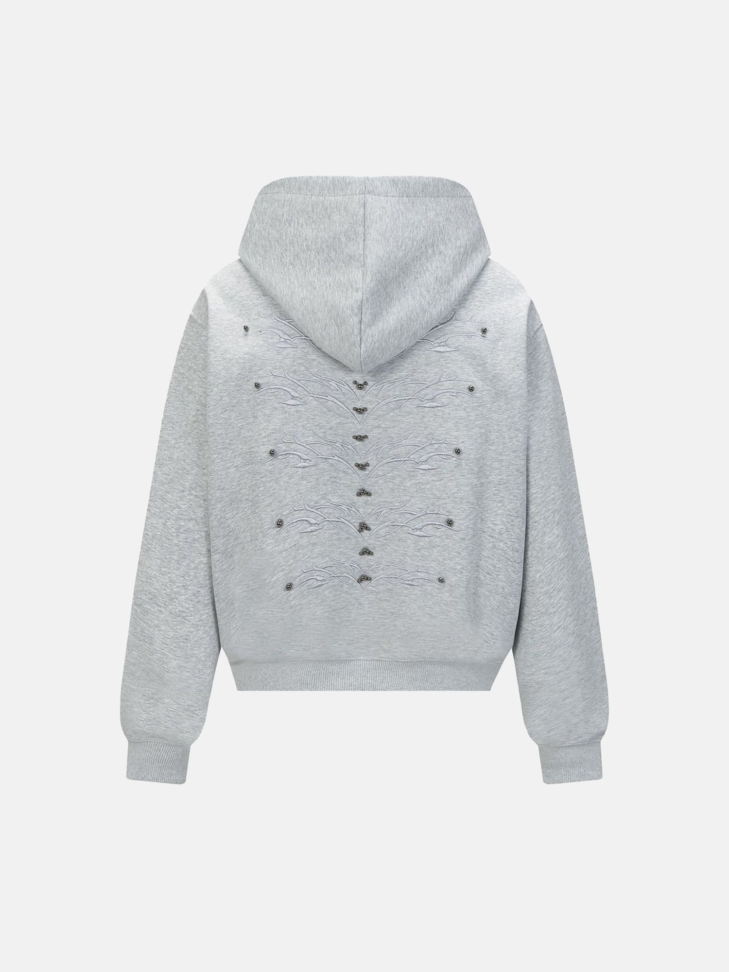 Bluza z kapturem z ćwiekami z przodu i z tyłu