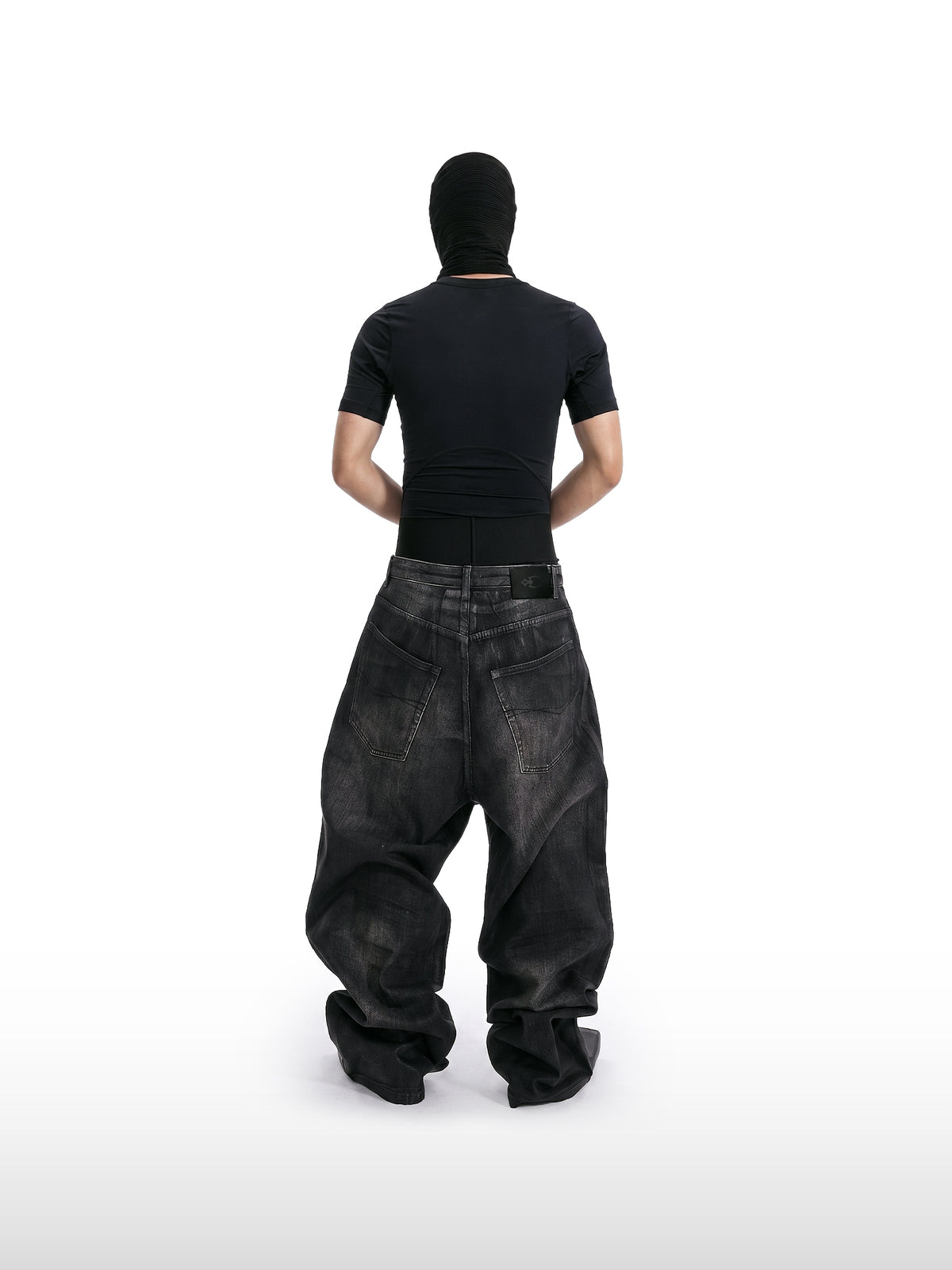 Faded Black Wide Jeans
