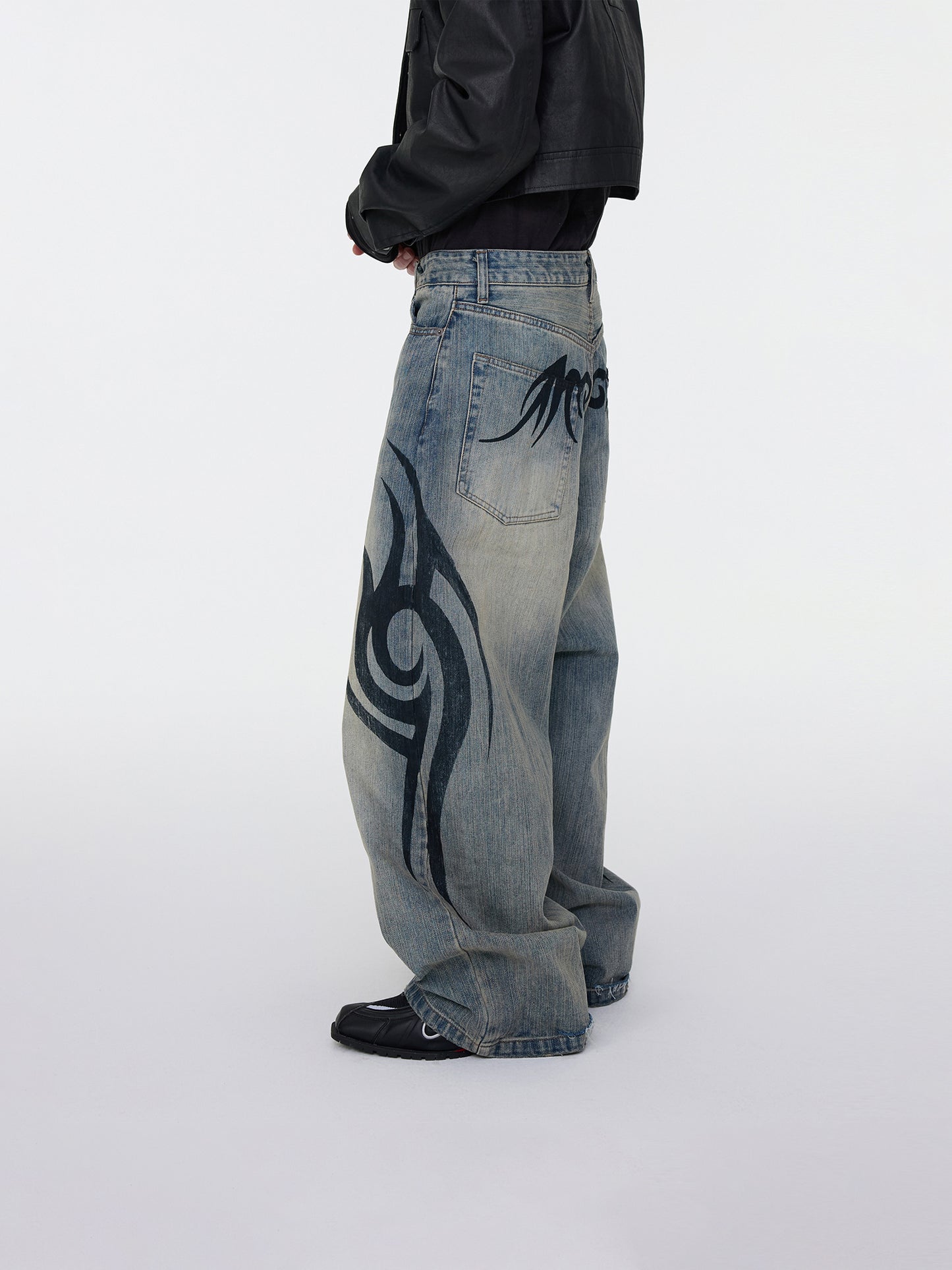 Faded Tribal Jeans