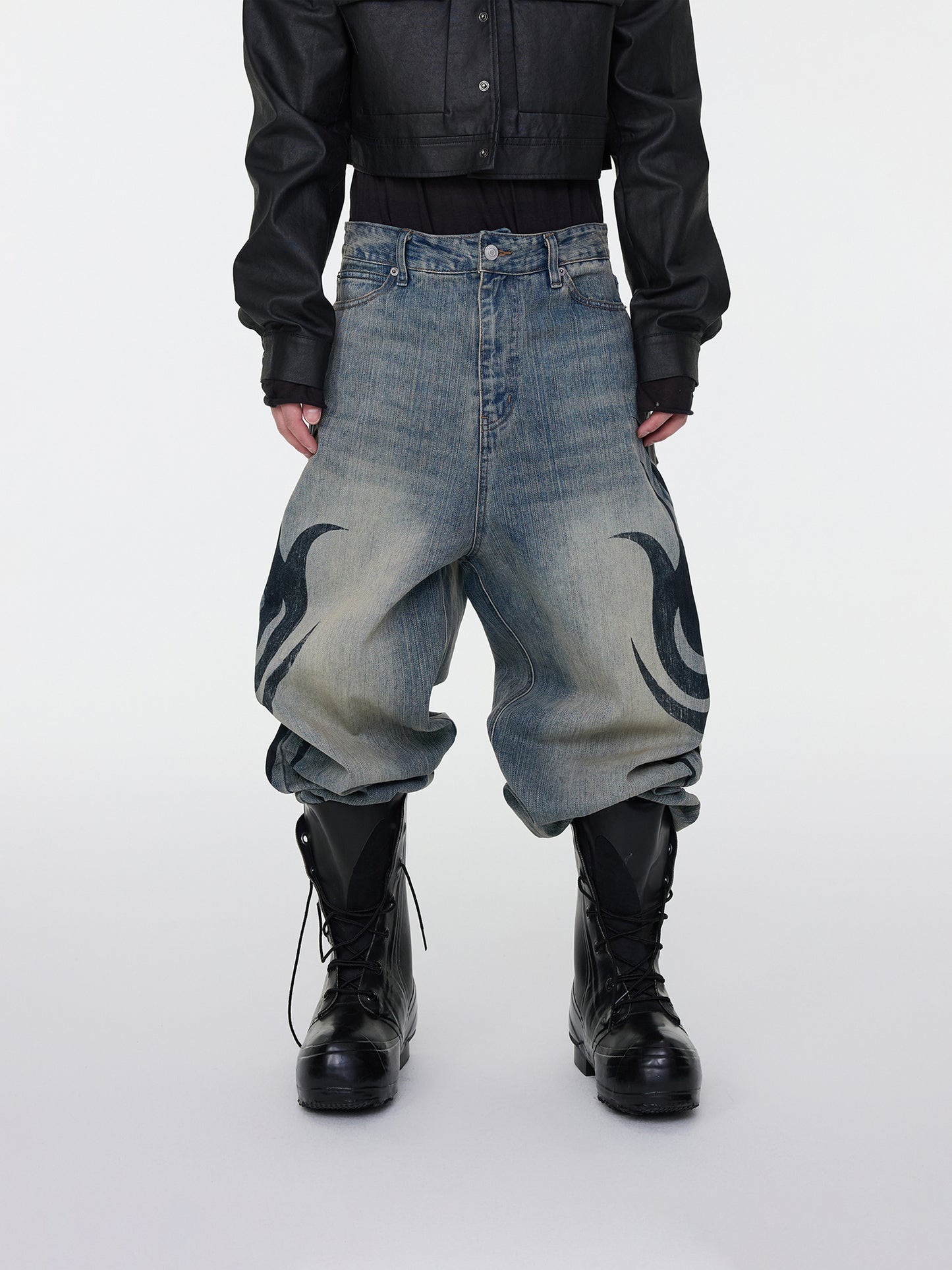 Faded Tribal Jeans
