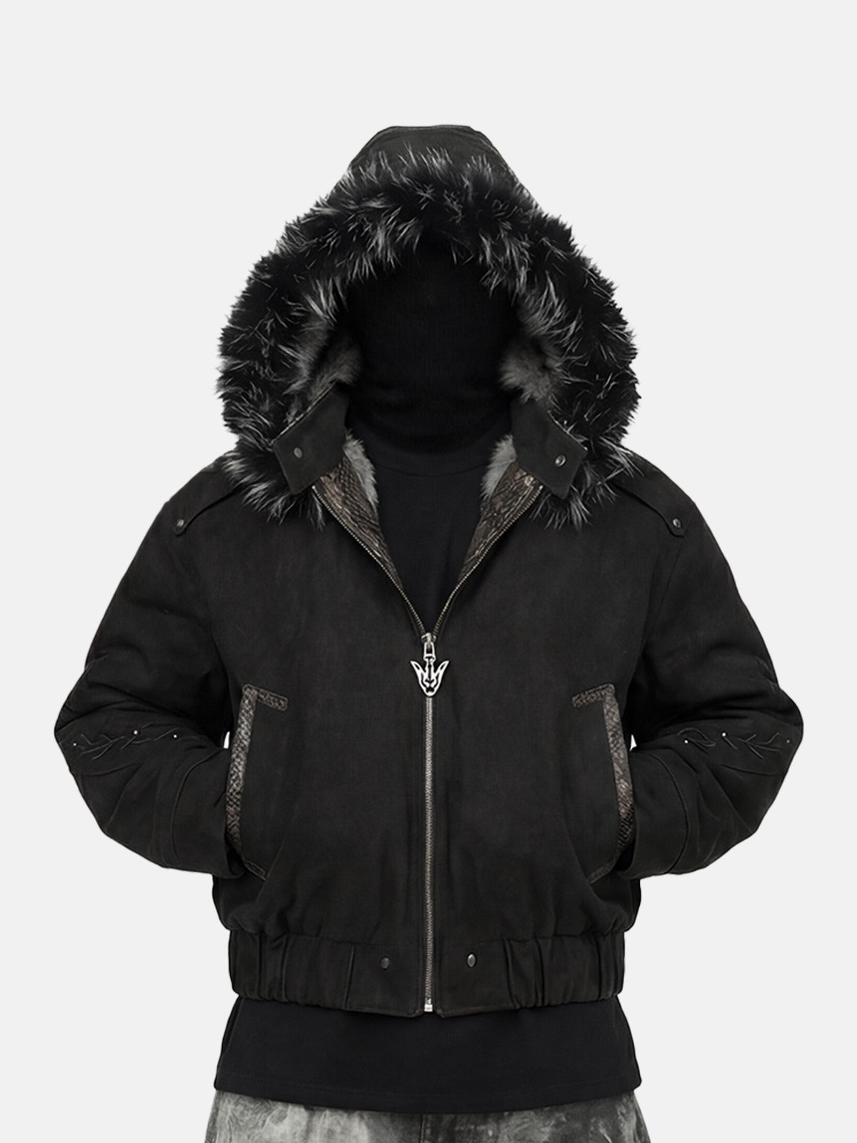 Viper Suede Hooded Bomber