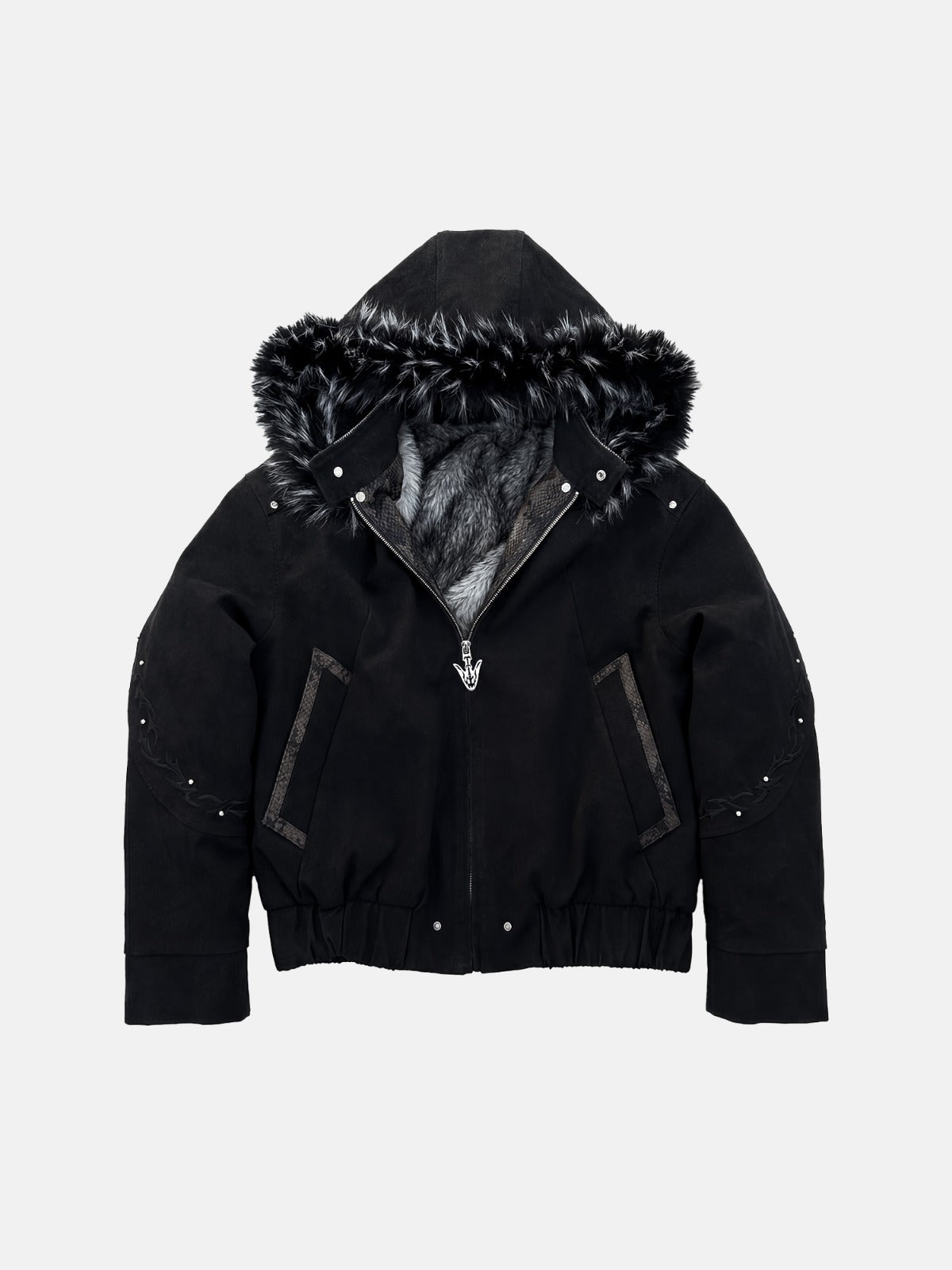 Viper Suede Hooded Bomber