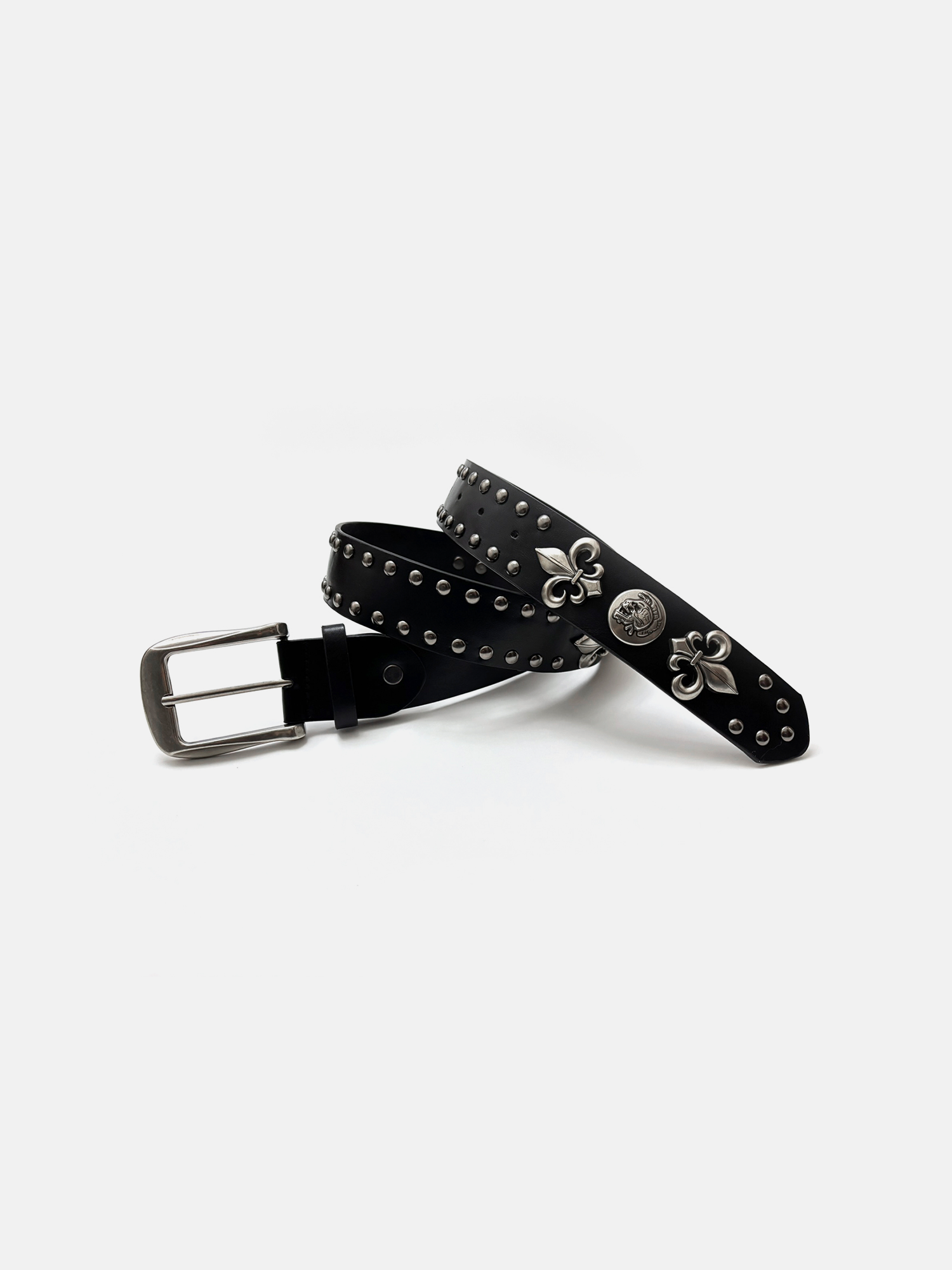 Gothic Crest Studded Belt