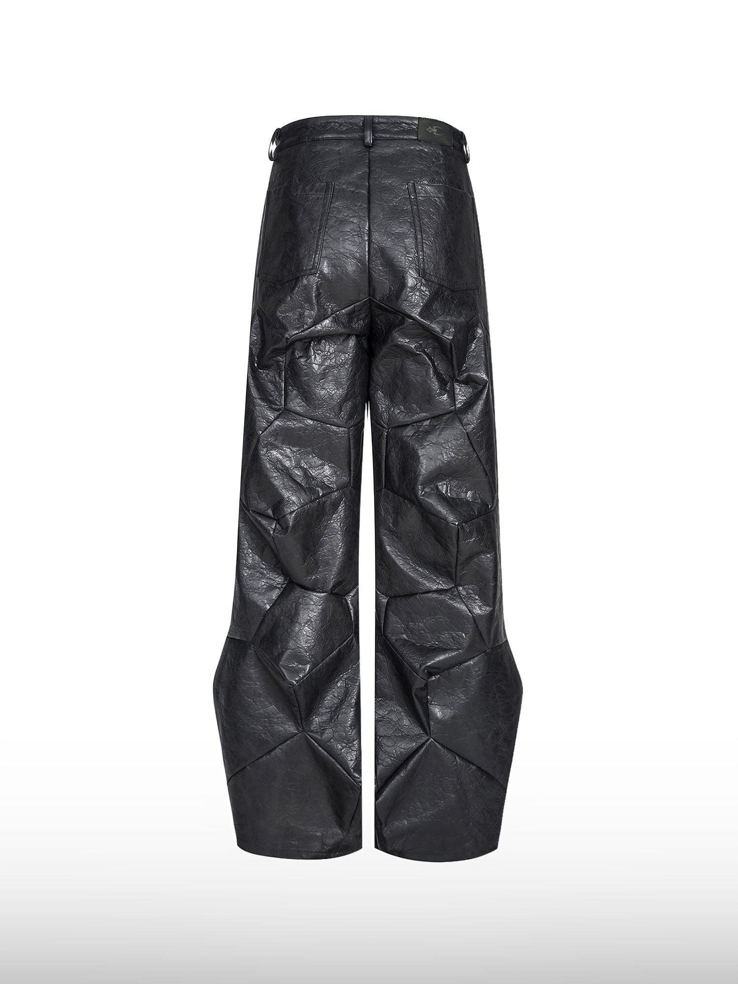Architectural Panelled Leather Pants