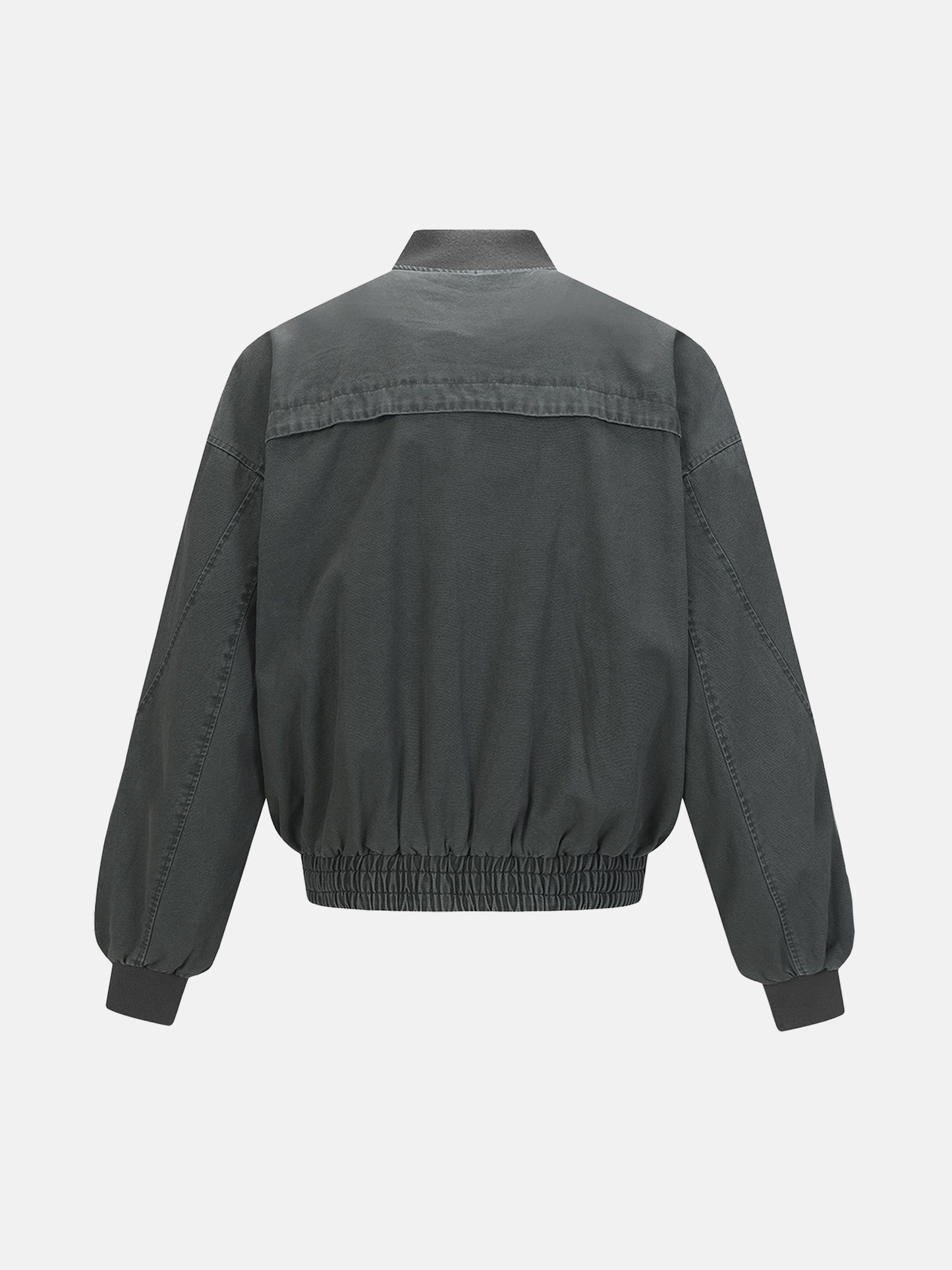Giubbotto bomber grigio con pannello