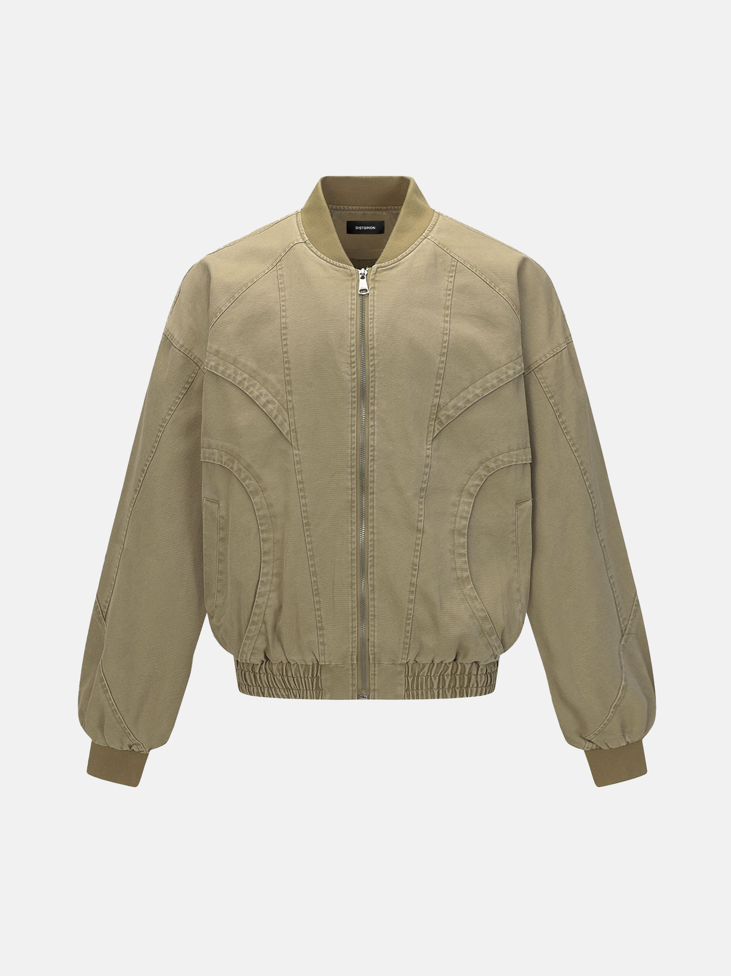 Giubbotto bomber grigio con pannello