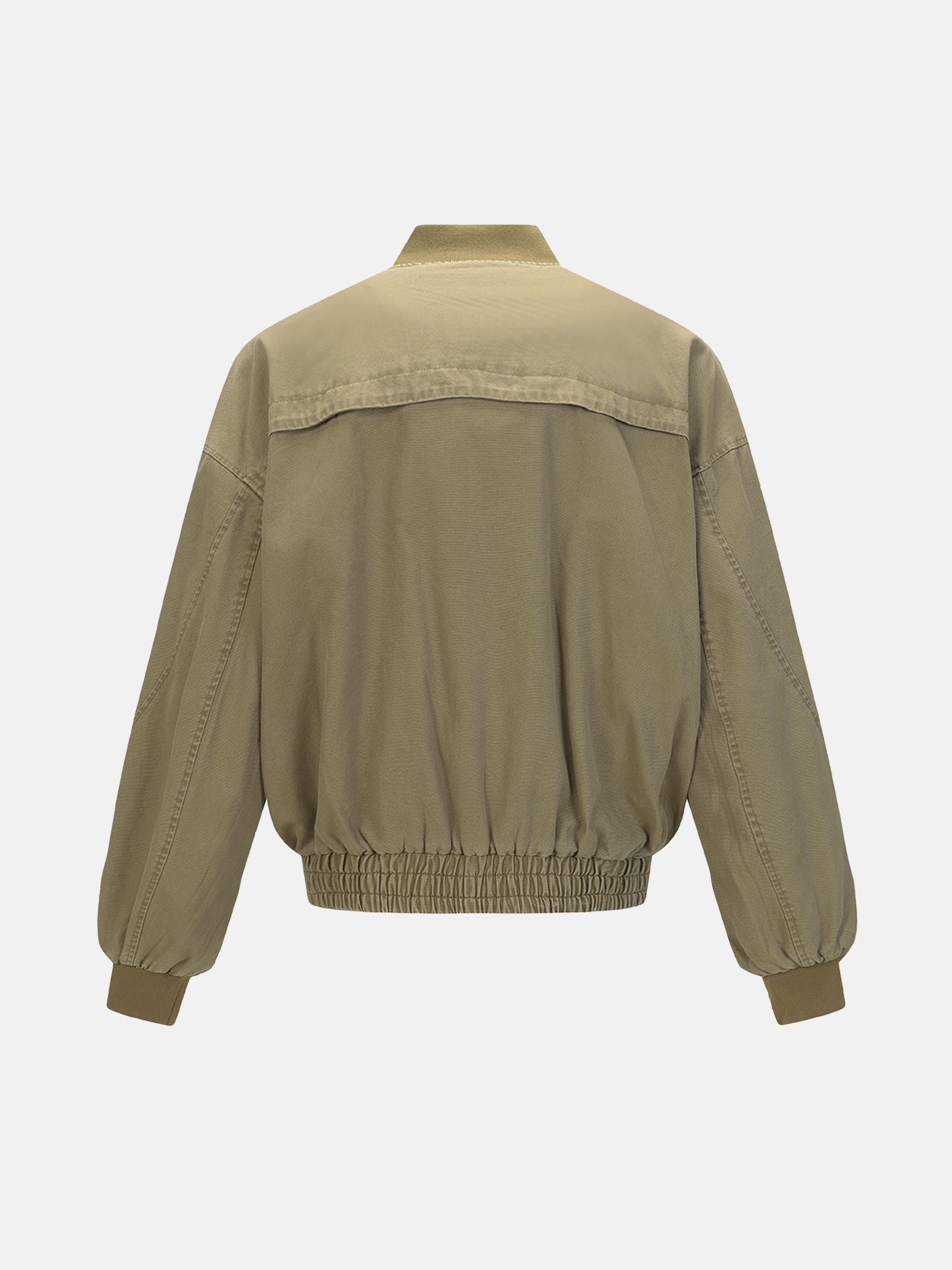 Giubbotto bomber grigio con pannello