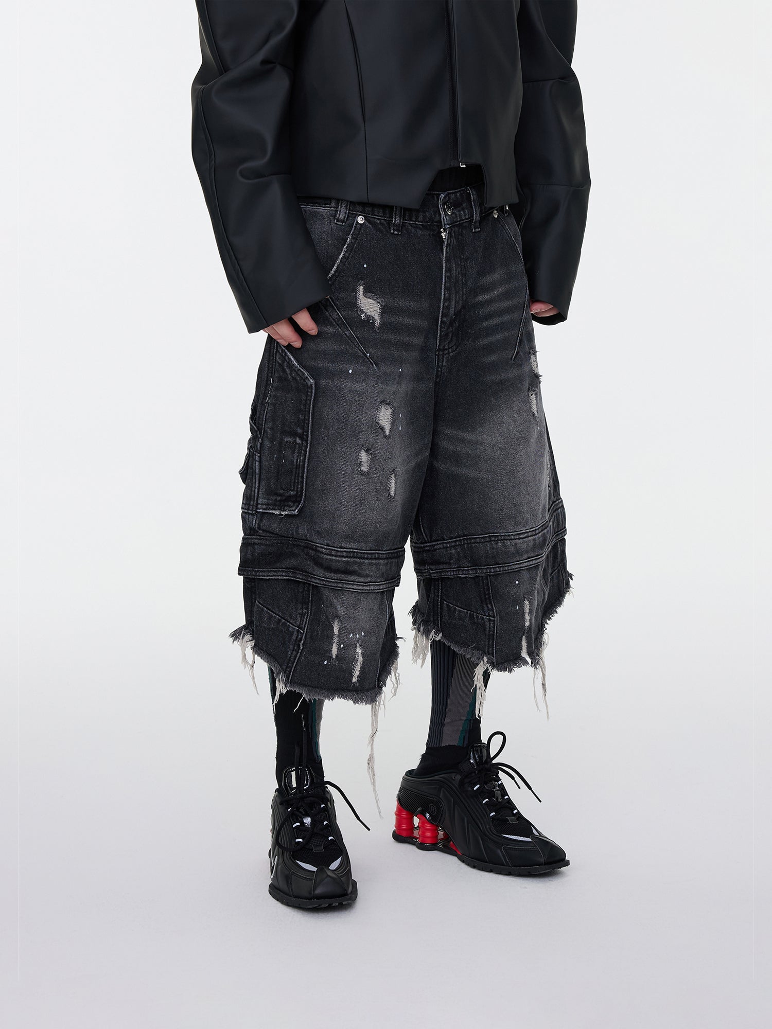 Grunge-Jeansshorts