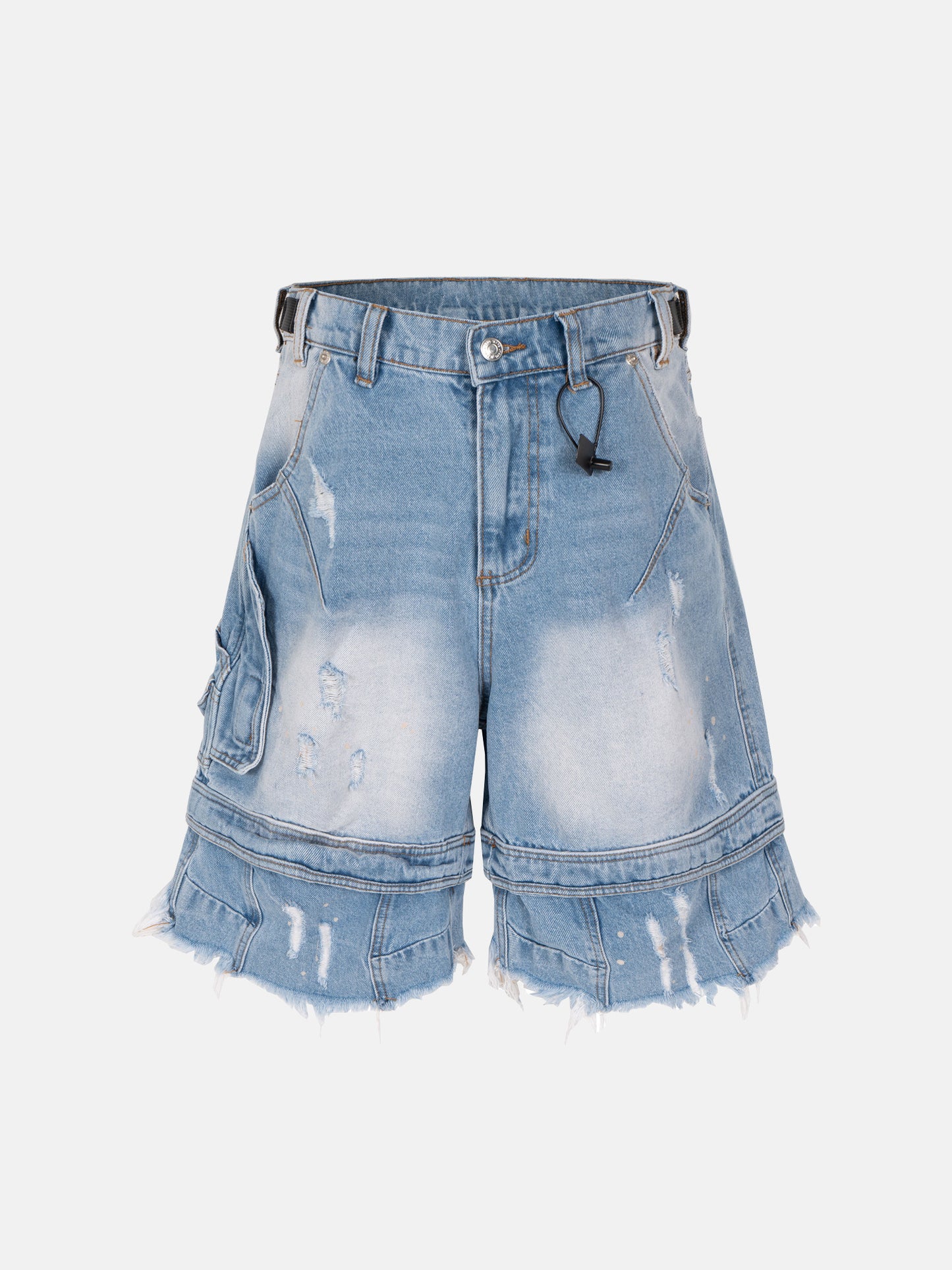 Grunge Denim Shorts