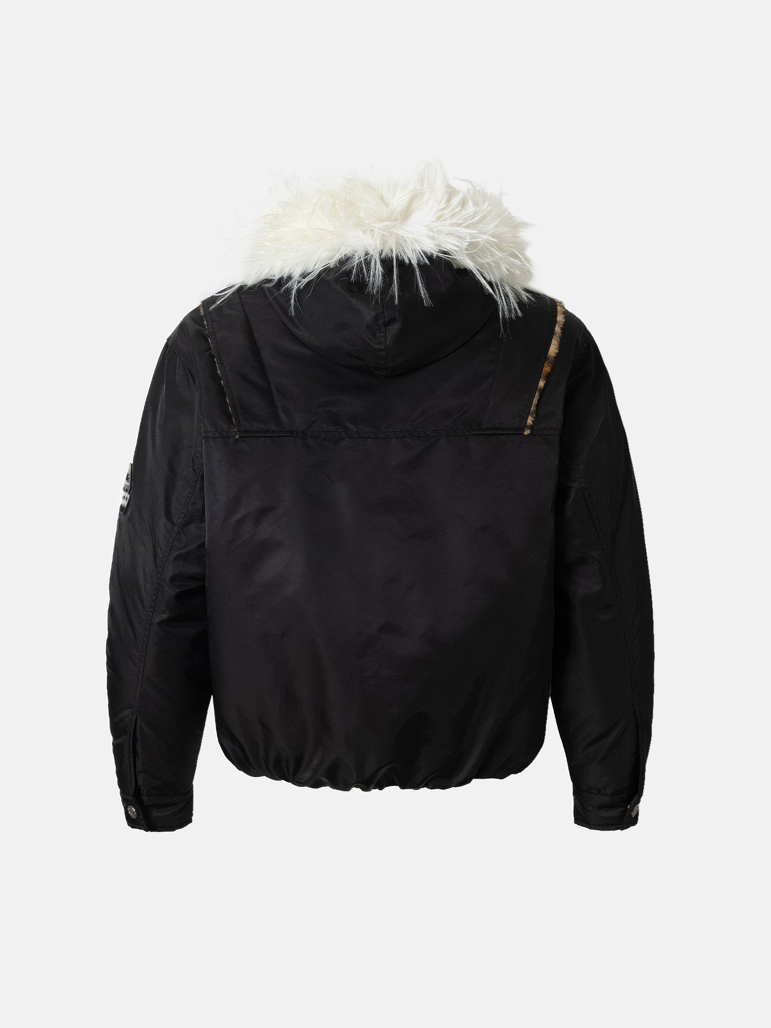 Chaqueta con pelo y forro de leopardo