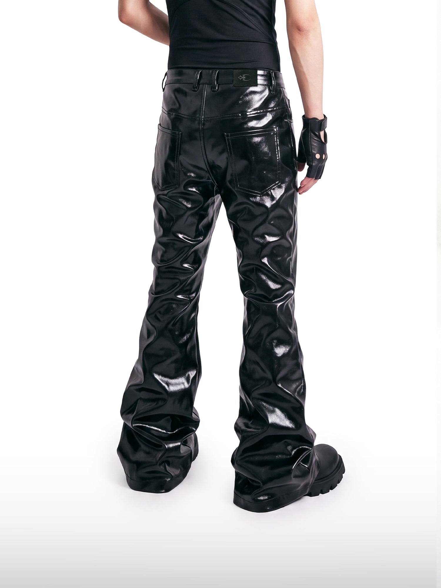 Liquid Black Flare Jeans