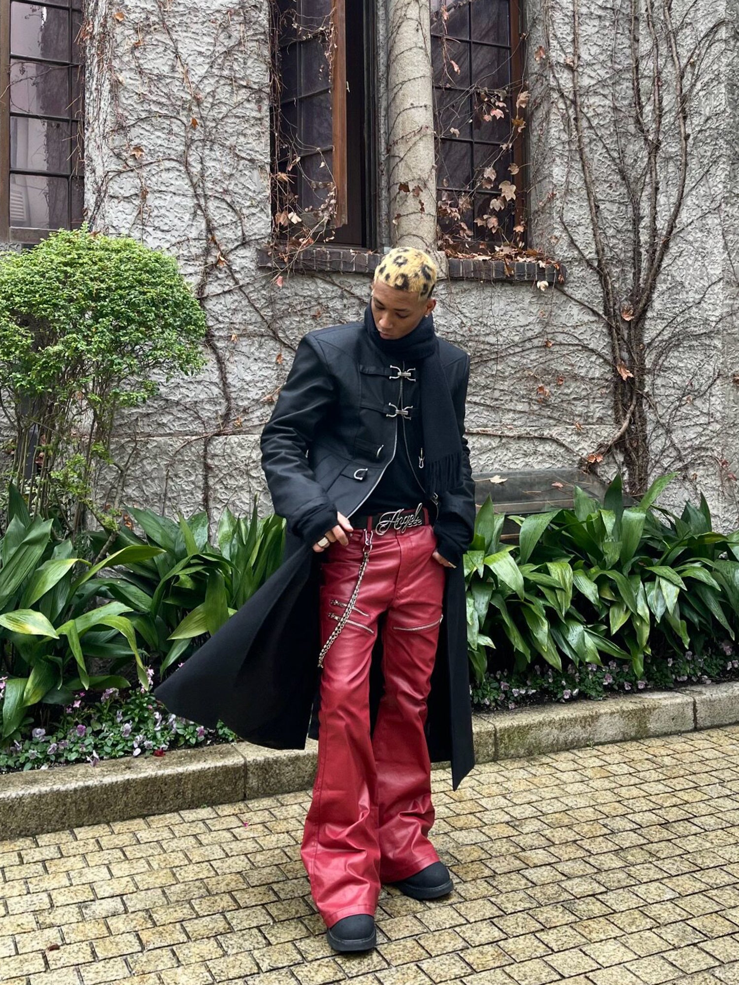Liquid Red Flare Jeans