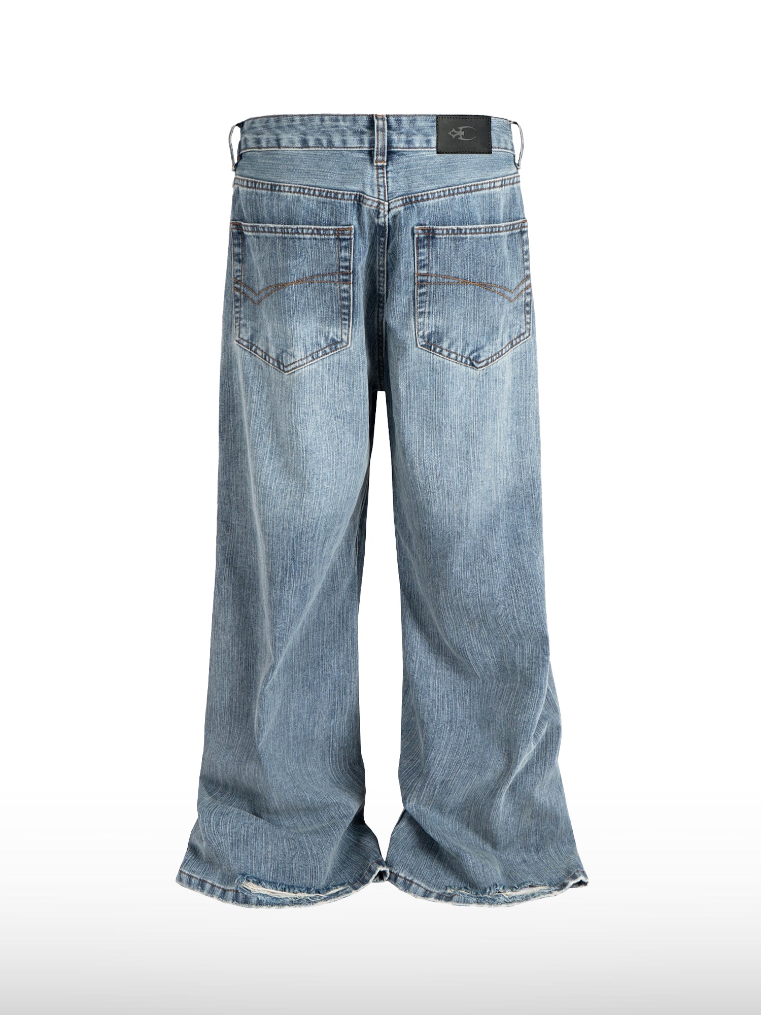 Oversized jeans met vervaagde wassing
