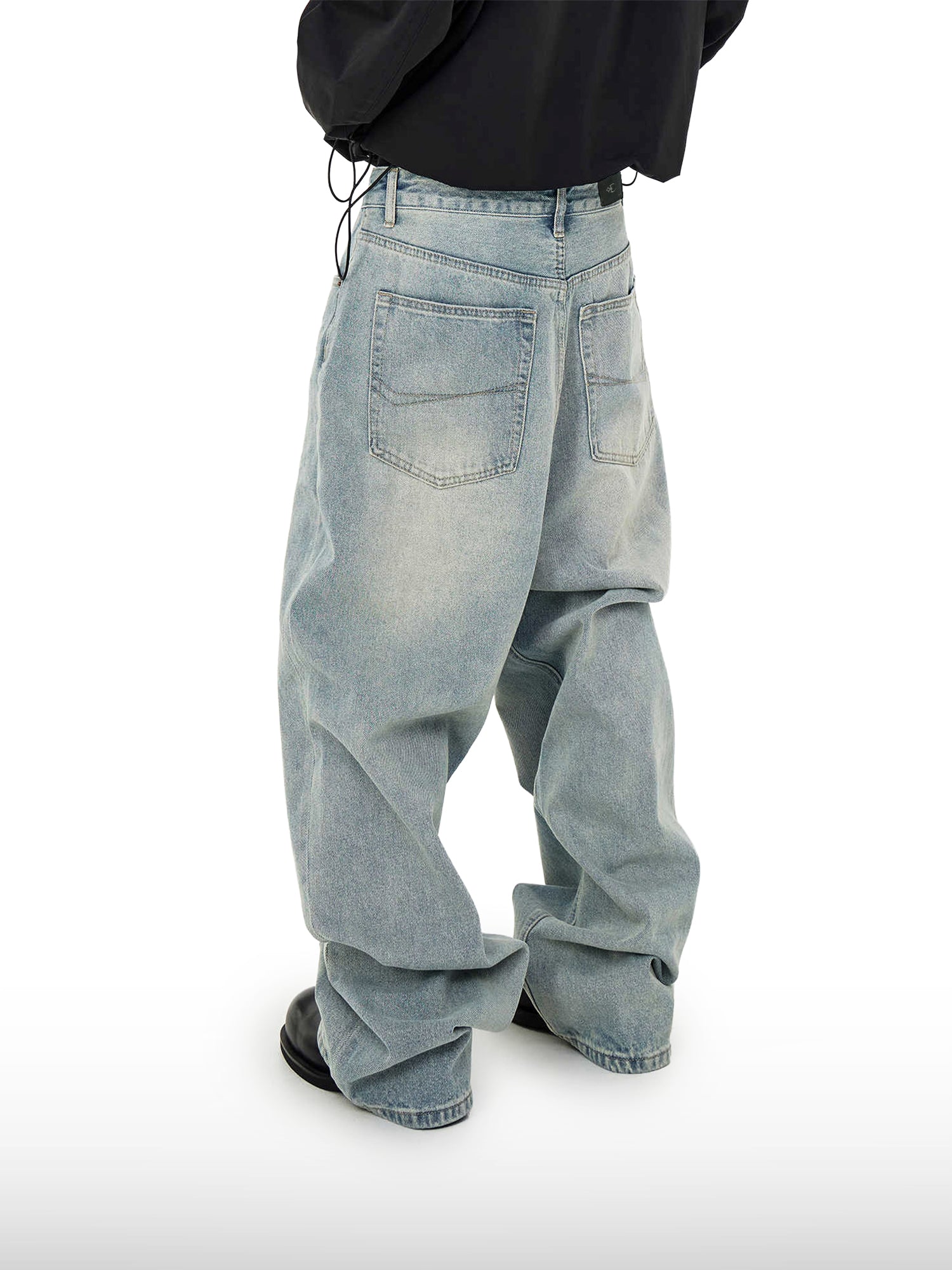 Oversized lichte jeans
