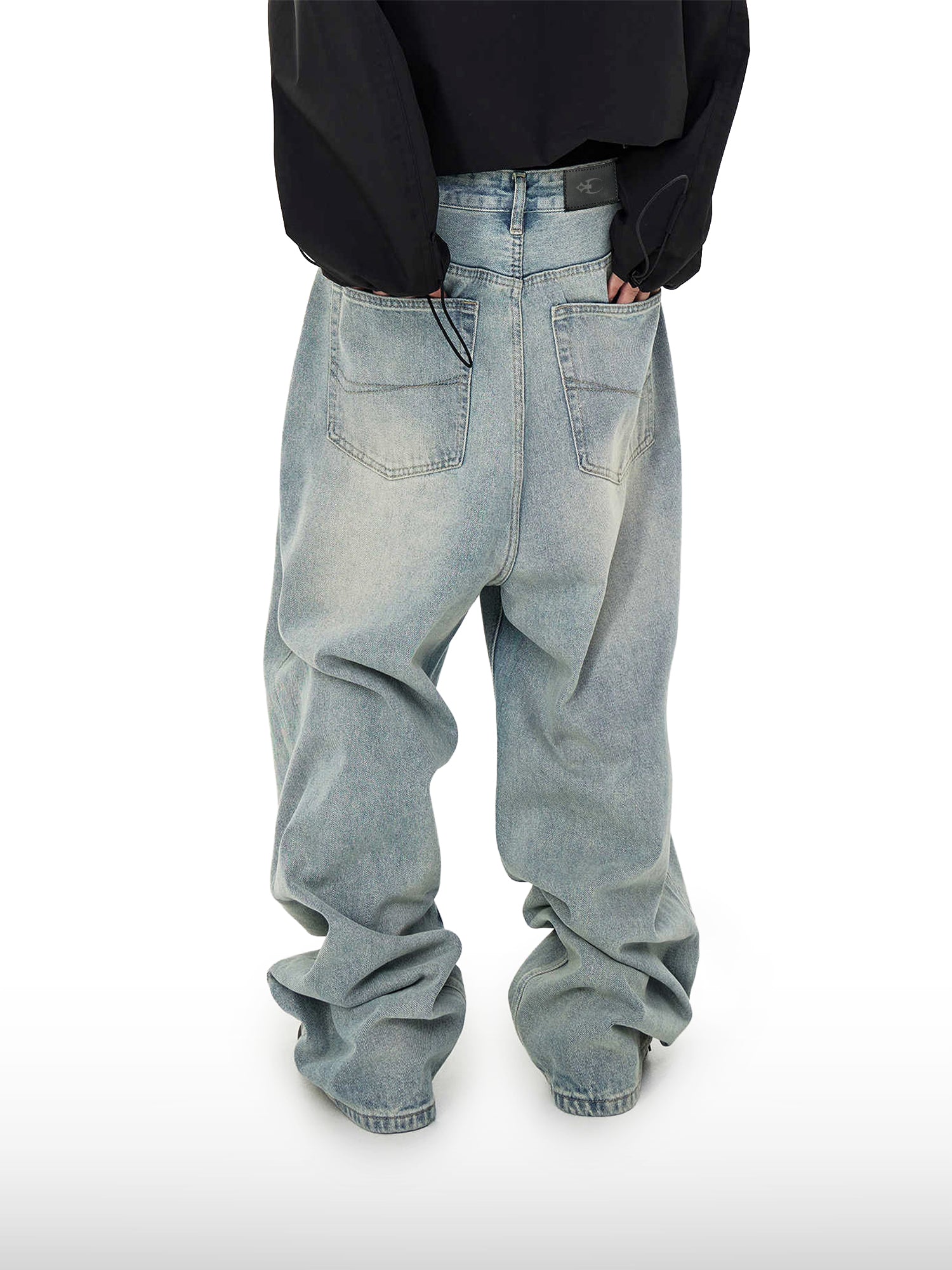 Oversized lichte jeans