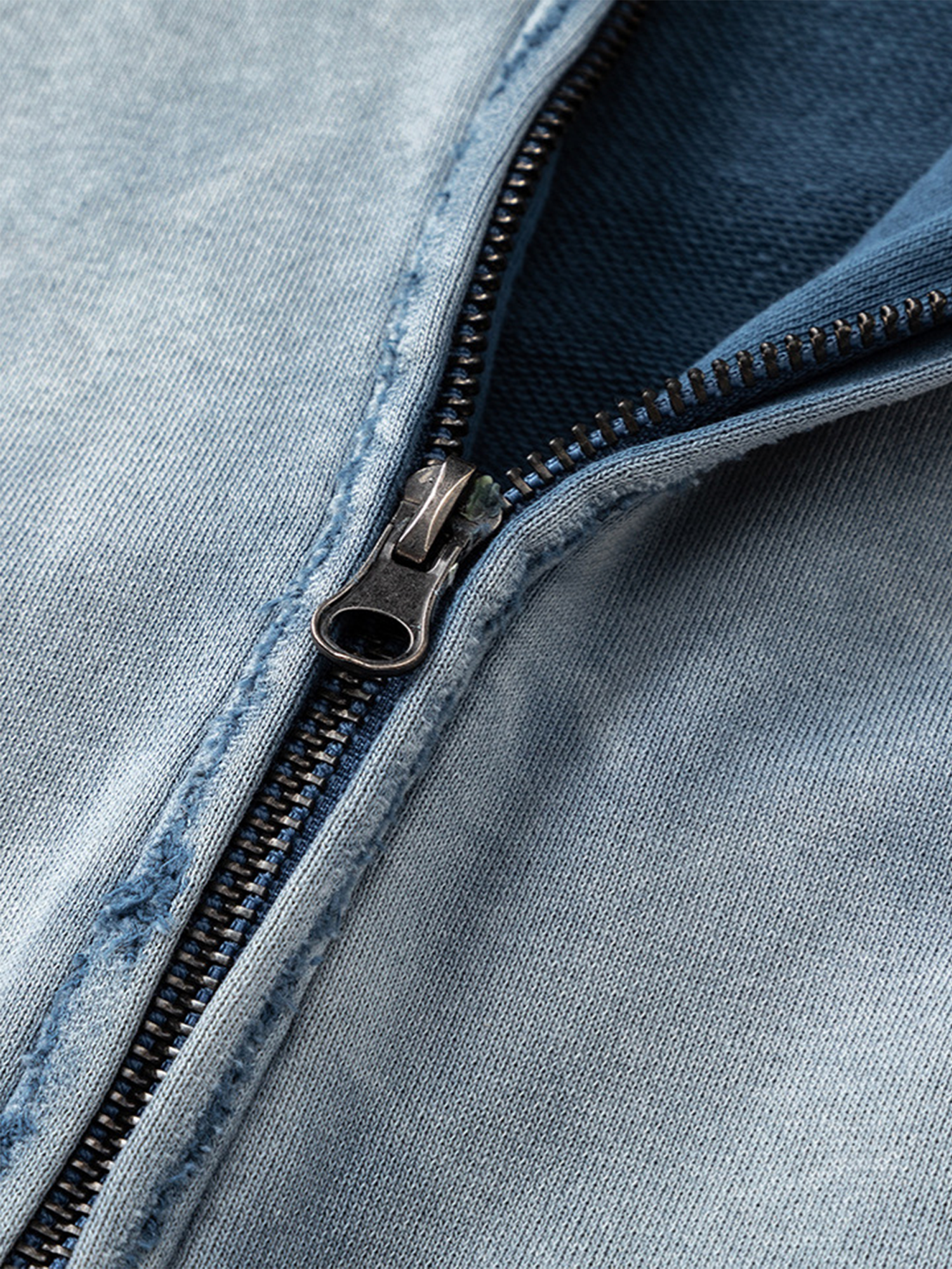 Sudadera con capucha Patched Blue Zip