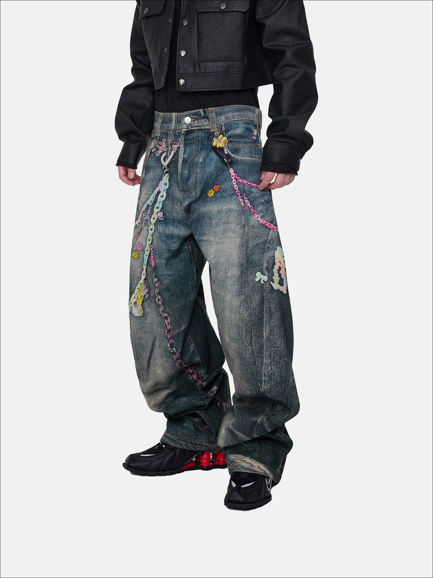 Painted Chain Jeans