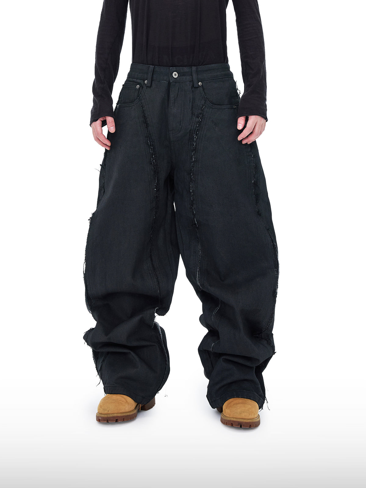 Gitzwarte jeans