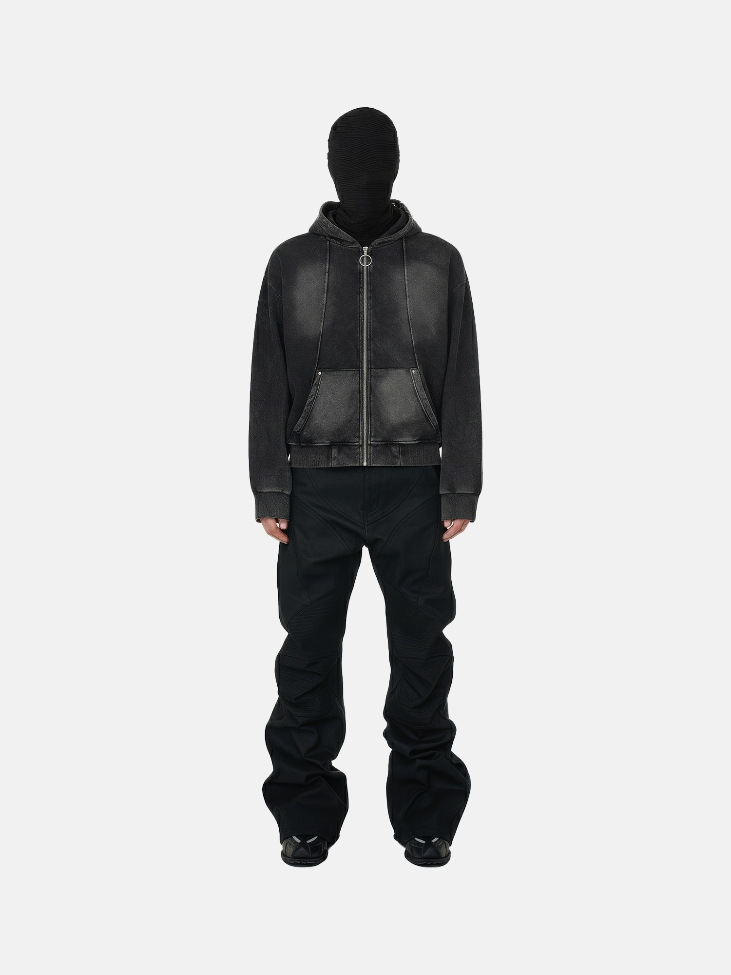 Sudadera con Cremallera y Tirador de Anilla