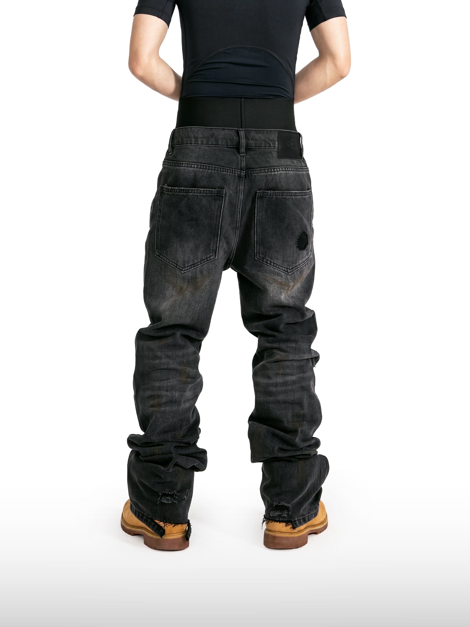 Rebel Distressed Straight Jeans