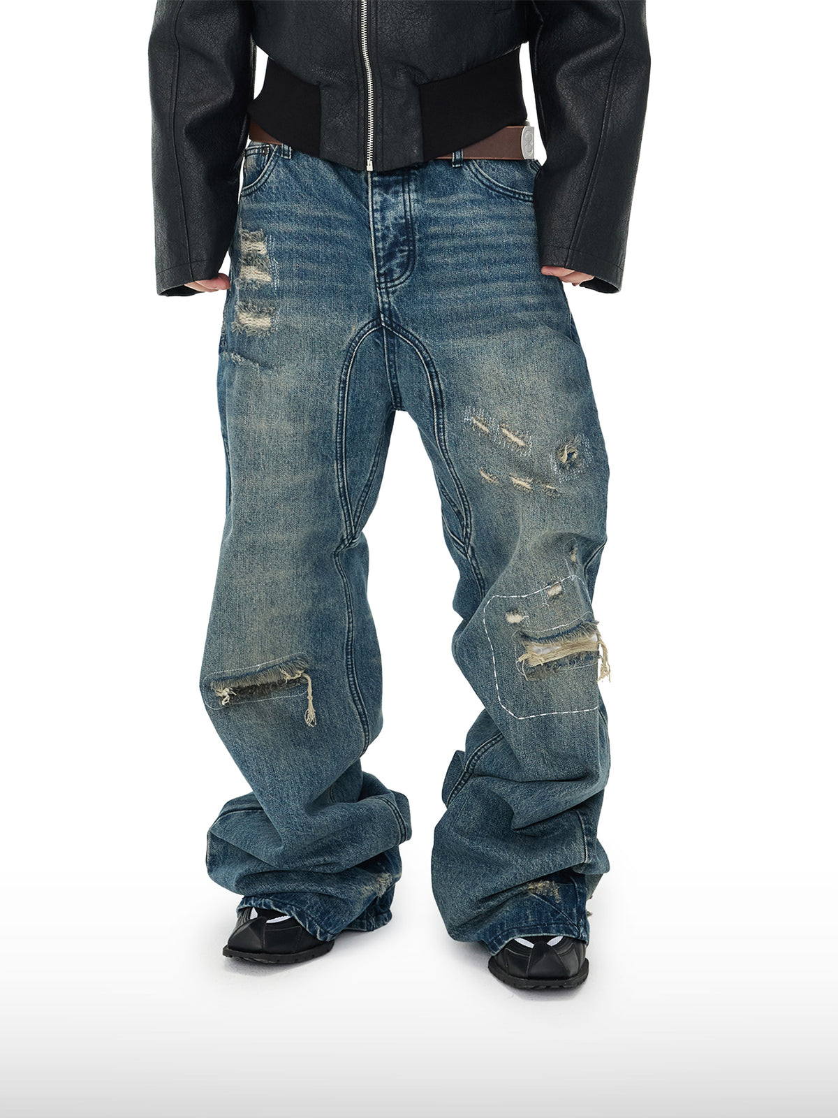 Retro jeans med utsvingte ben
