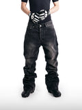 Ripped Black Flare Jeans