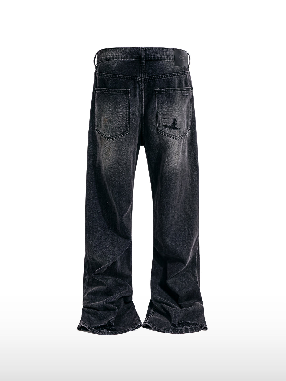 Ripped Black Flare Jeans