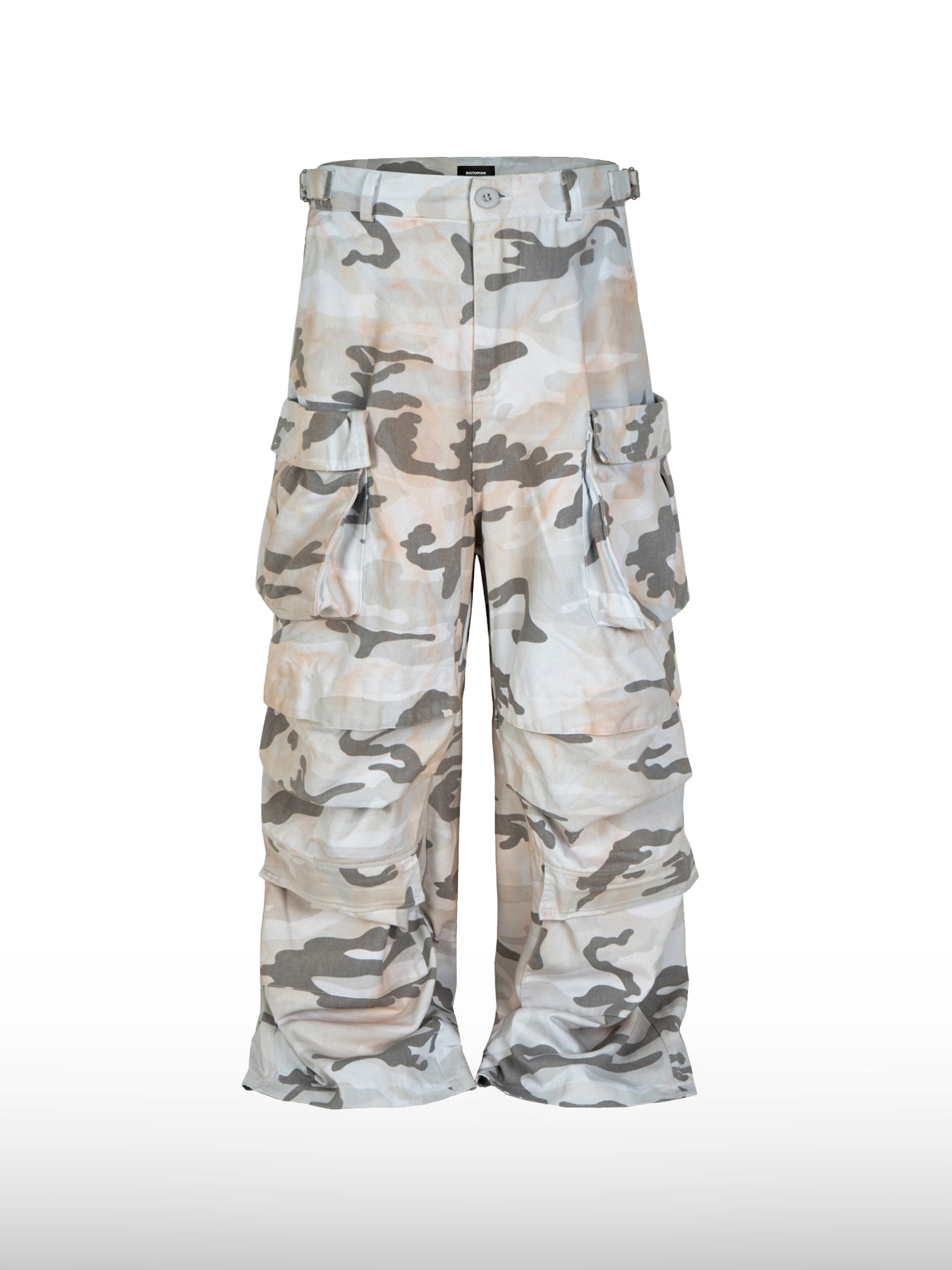 Zandkleurige camo-cargobroek
